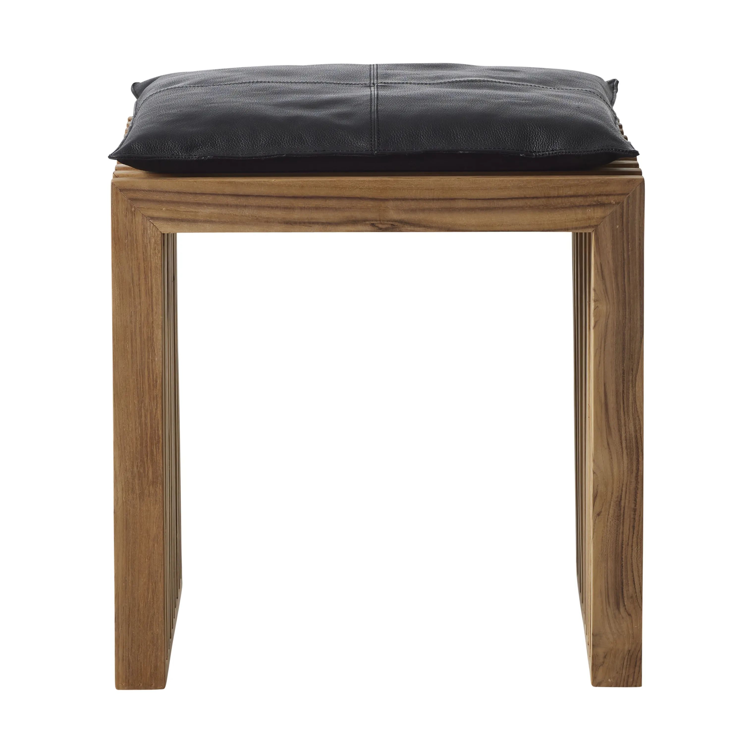cinas Skamler Rib Skammel inkl. sort hynde i Teak/sort, 4
