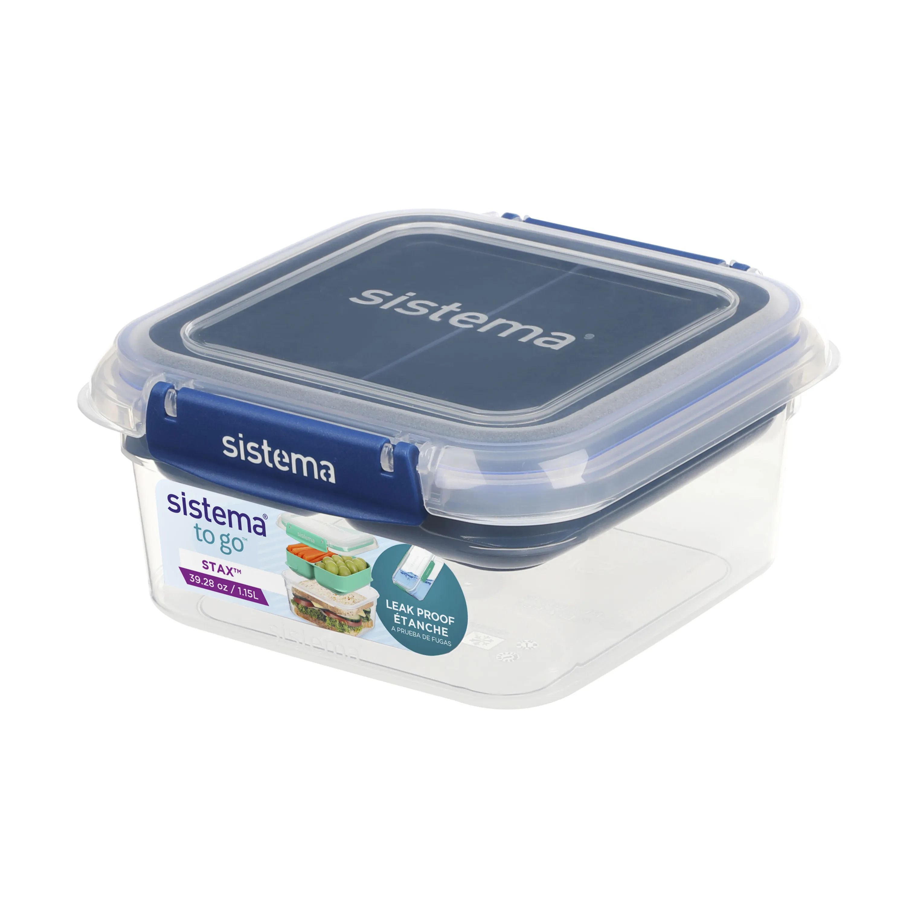 Sistema Opbevaringsbokse Lunch Madkasse - 3 dele i Mint/blå, 4