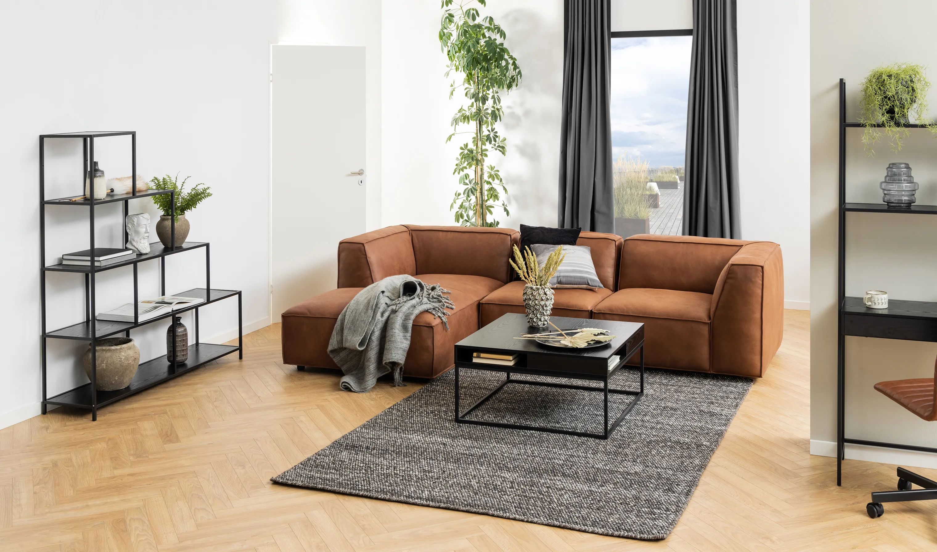 CASA Living Reoler og tilbehør Seaford Reol i sort, 2