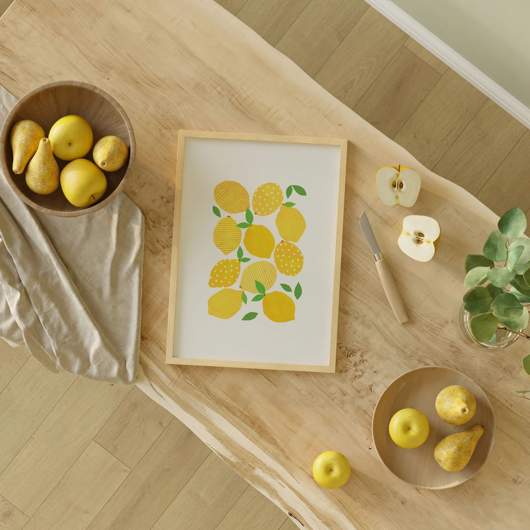 Poster&Frame Plakater Orara Studio Plakat - Lemon Crowd i B50 x L70 cm, 2