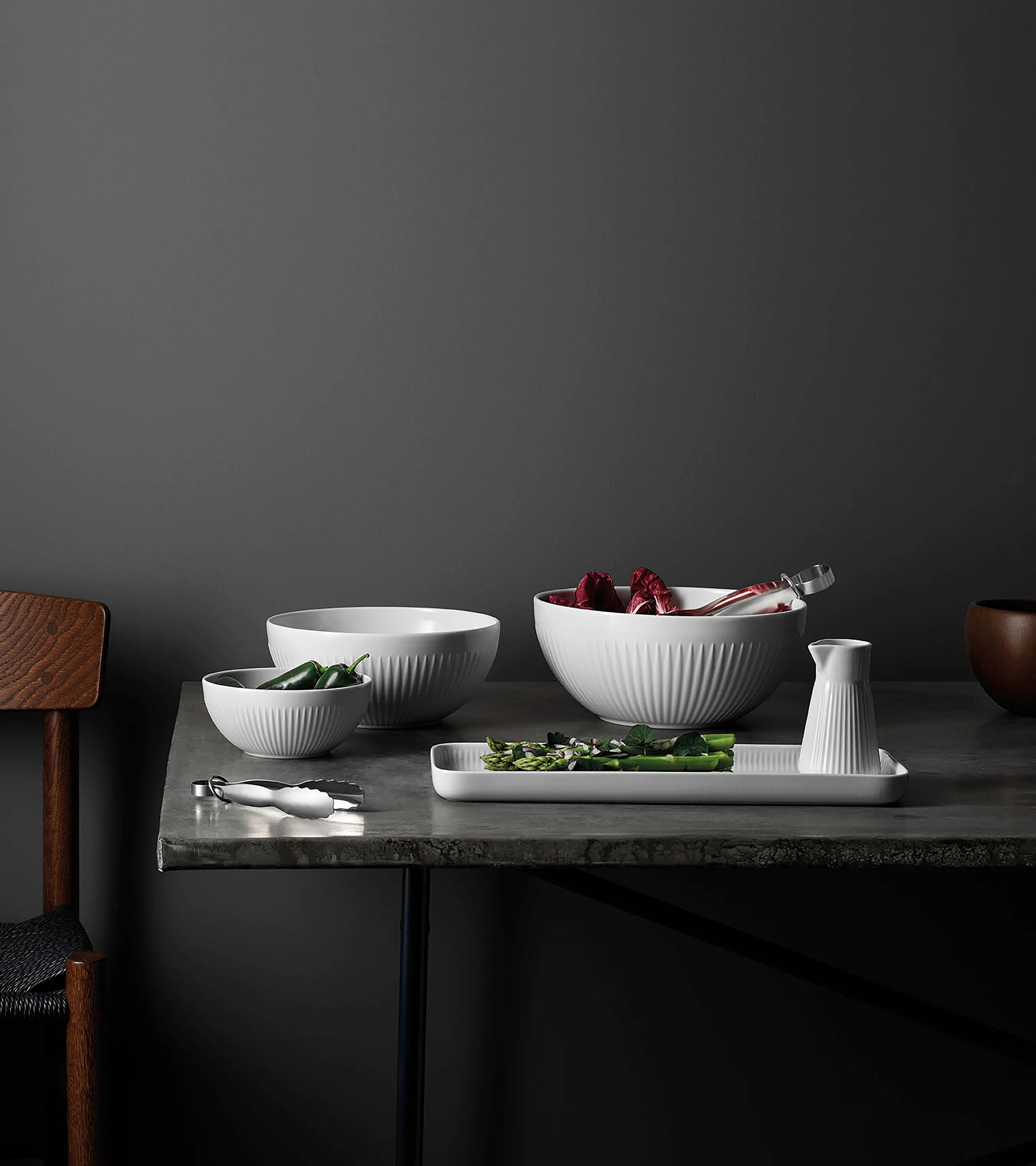 Eva Trio Serveringsskåle Legio Nova Skål i Hvid, 21,5 cm, 2