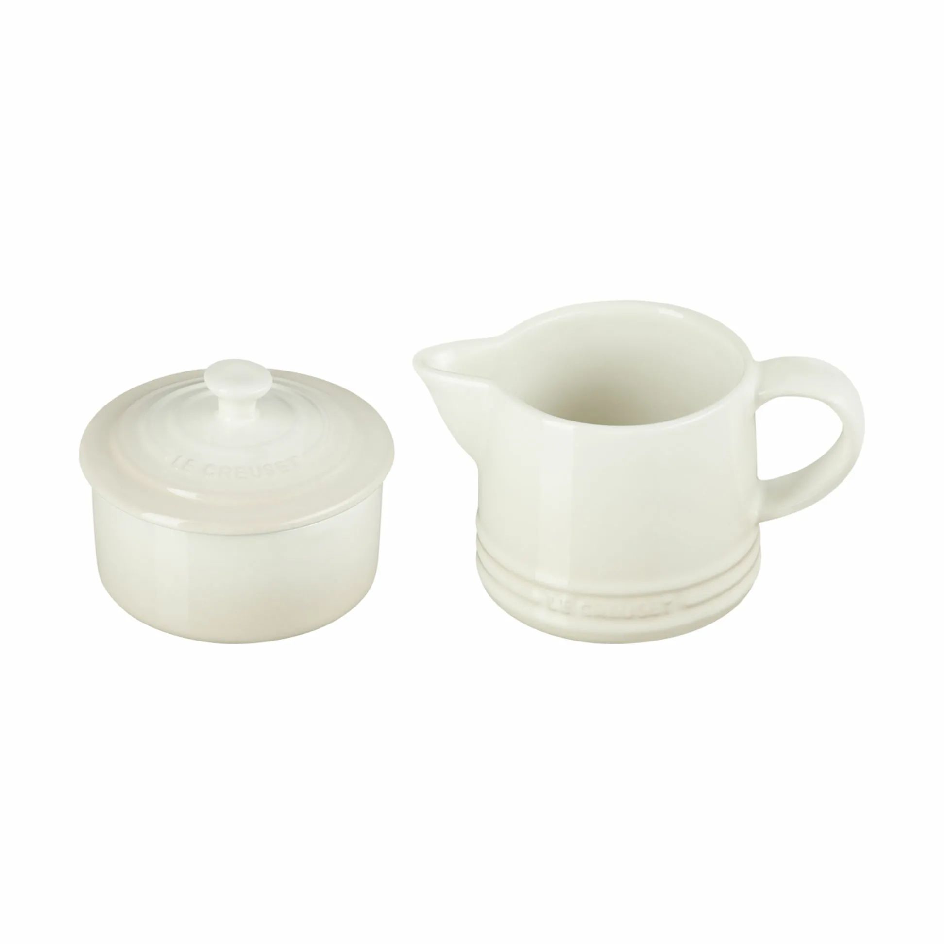 Le Creuset Mælke- og flødekander Signature Sukker & Fløde sæt - 2 dele i Meringue, 1