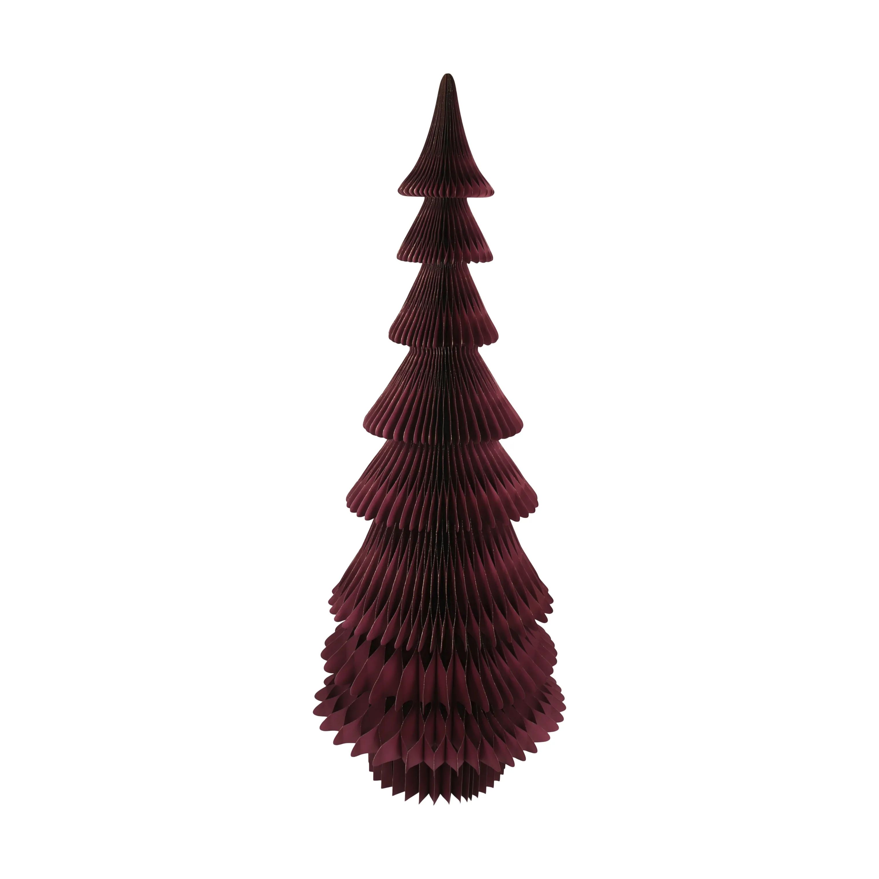Casa Christmas Juletræer Papir Juletræ i Bordeaux, H160 x Ø61 cm, 1