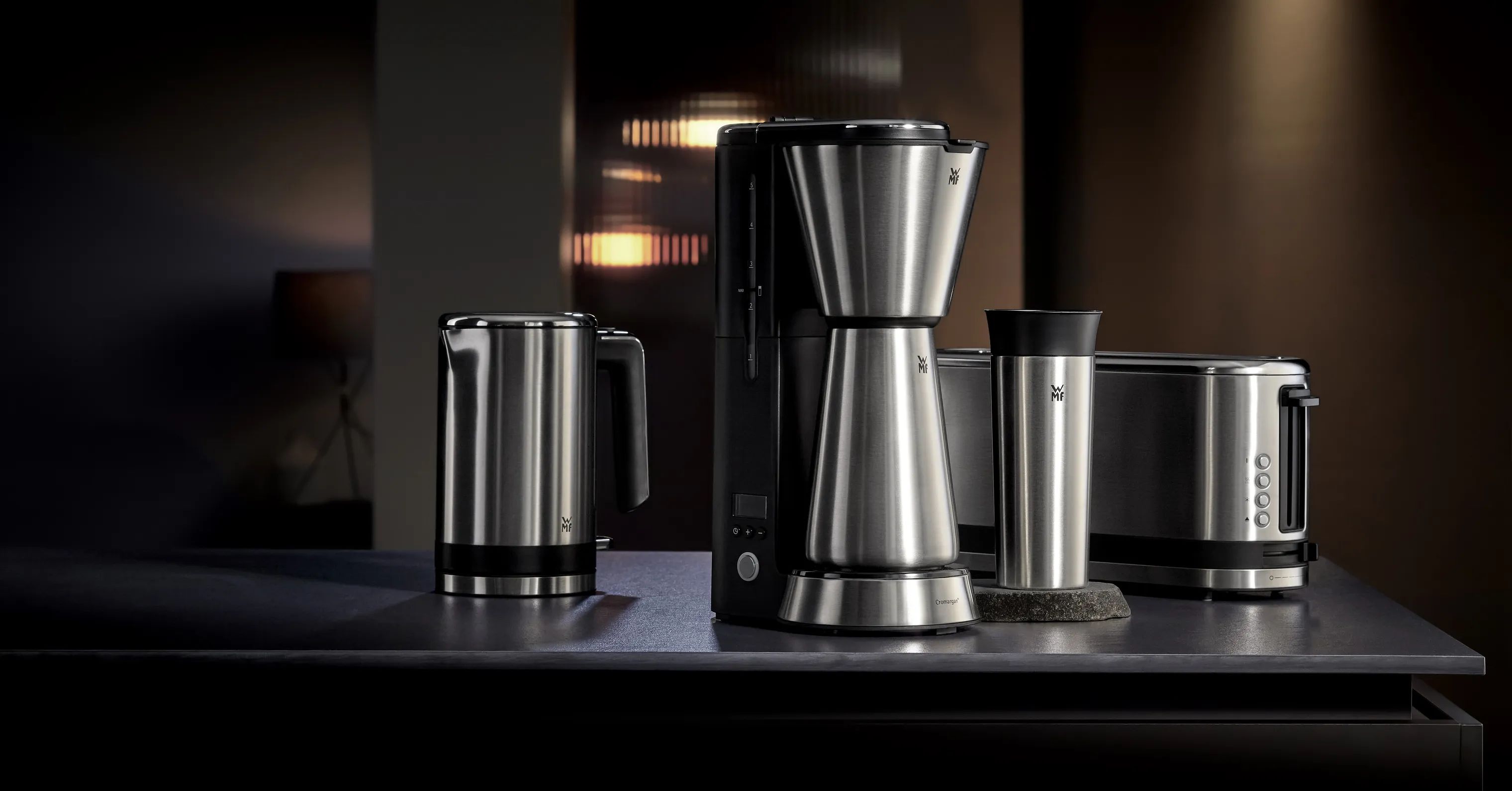 WMF Kaffemaskiner KitchenMinis Thermo+2Go Kaffemaskine i Sølvfarvet, 3