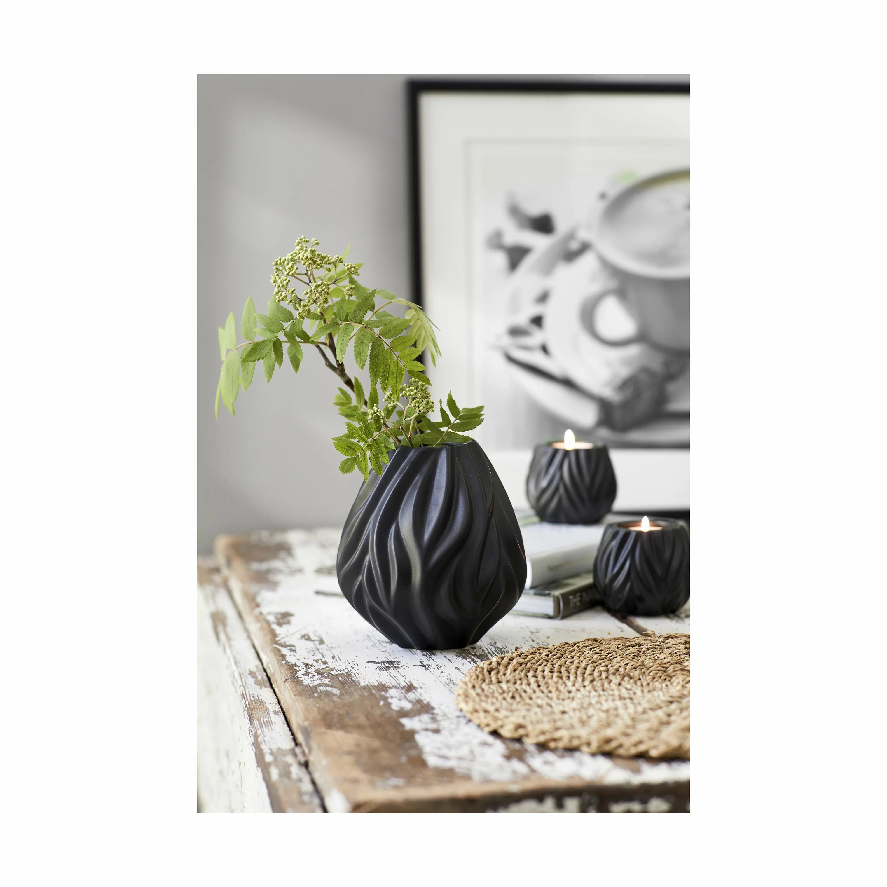 Morsø Vaser Flame Vase i Sort, 19 cm, 5