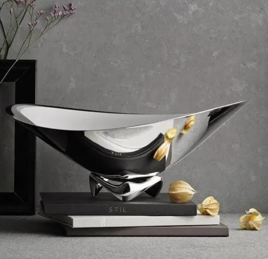 Georg Jensen Serveringsskåle Henning Koppel Wave Skål i Stål, 41 cm, 2