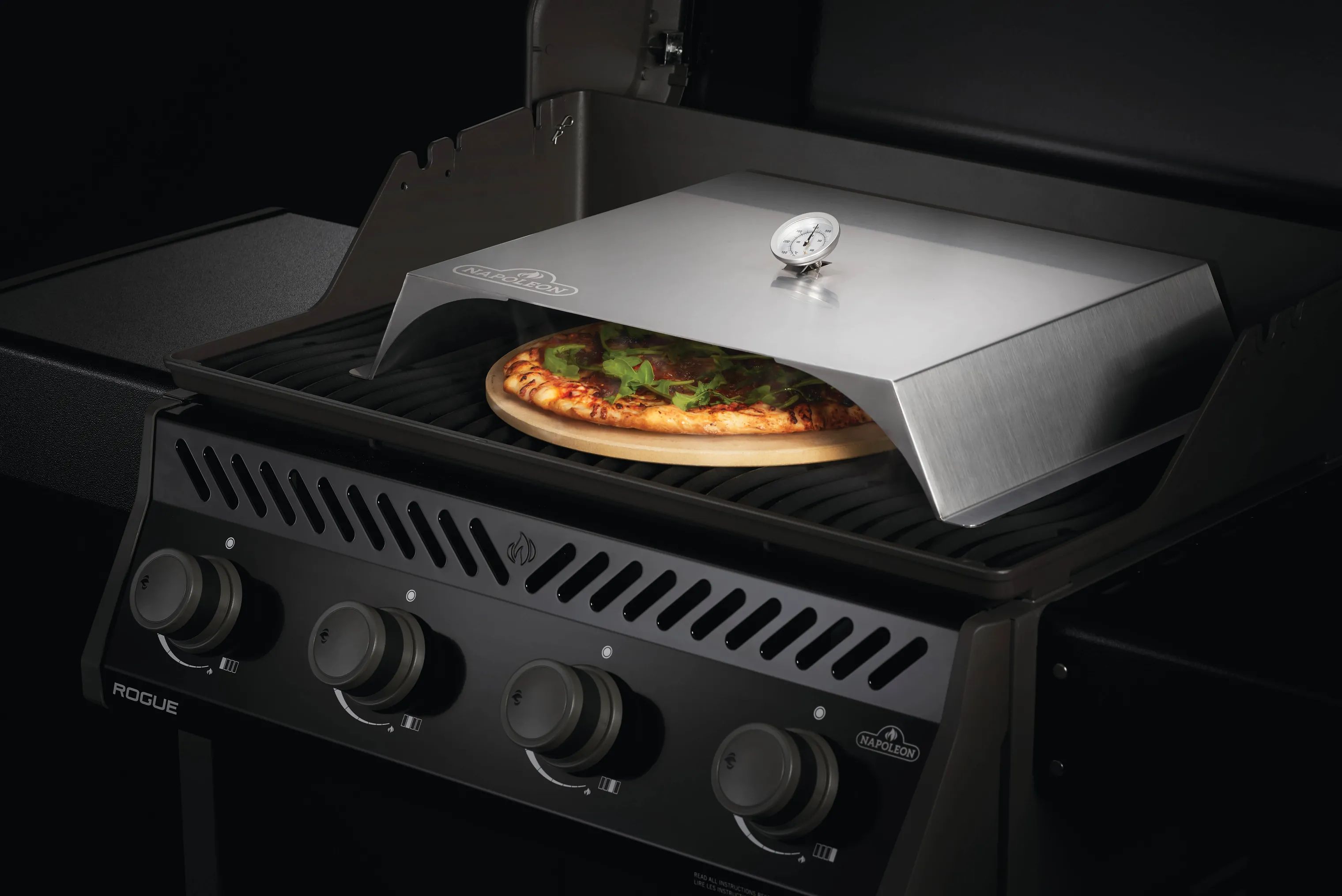 Napoleon Øvrigt grilltilbehør Pizzaindsats i Sølvfarvet, 3