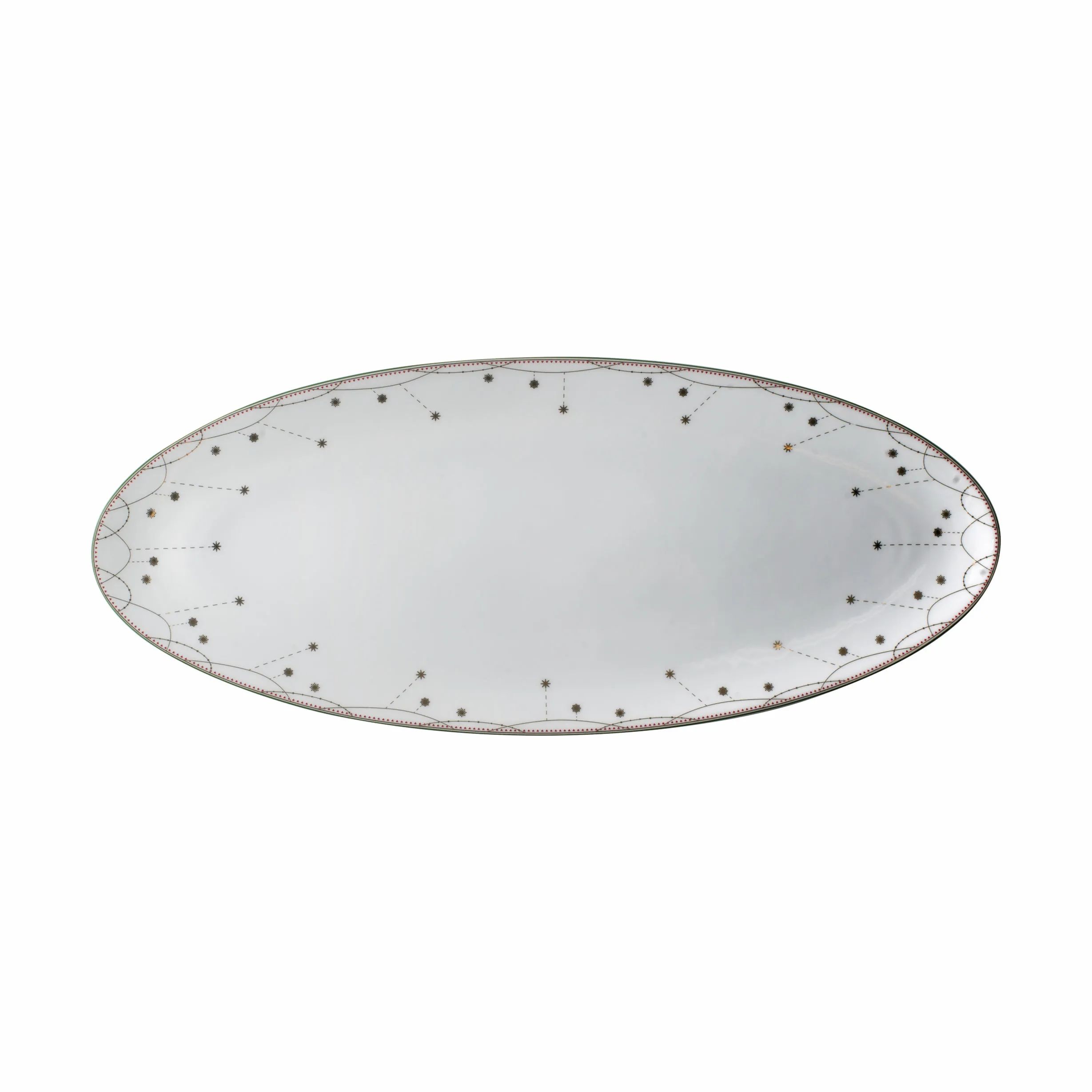 Wik & Walsøe Serveringsfade Julemorgen Girlander Fad i Multifarvet, 41 cm, 1