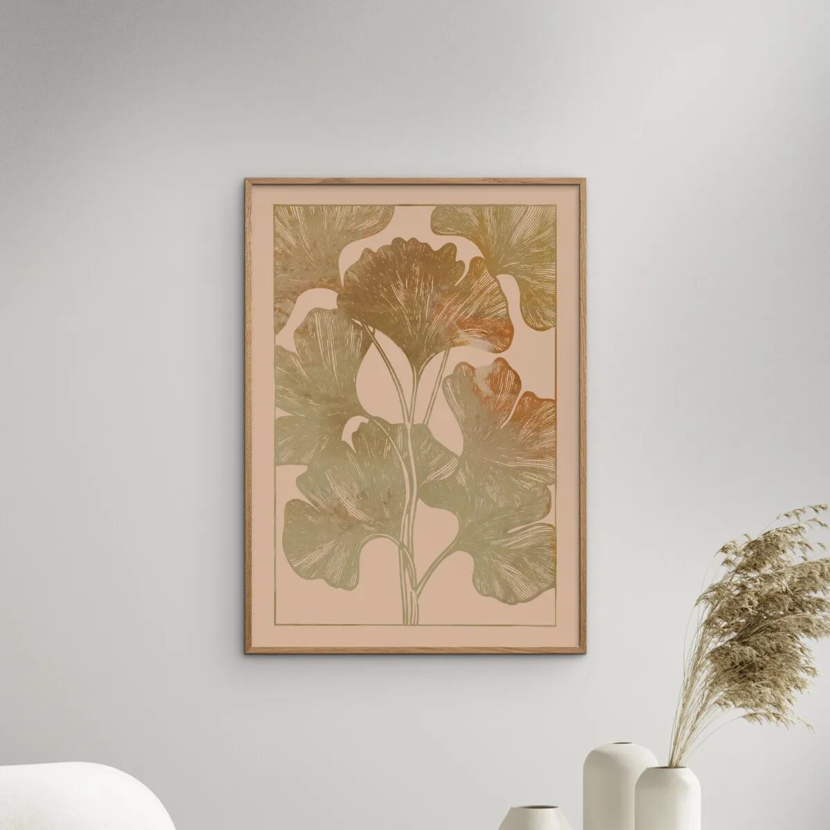 Poster&Frame Plakater Plakat - Golden ginkgo leaves i B30 x L40 cm, 2