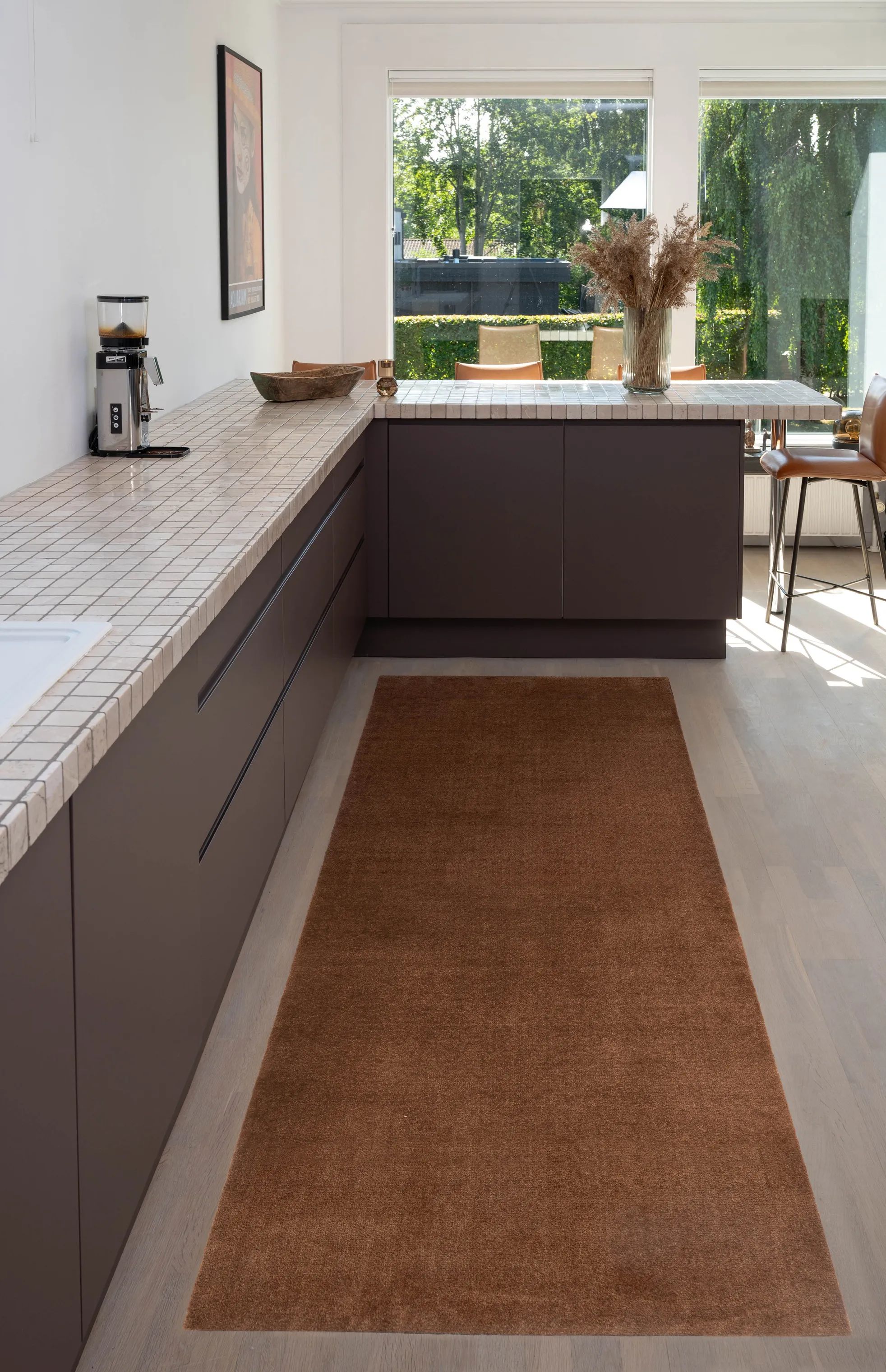 Tica Copenhagen Gulvtæpper Uni Color Gulvtæppe i cognac, B100 x L300 cm, 4