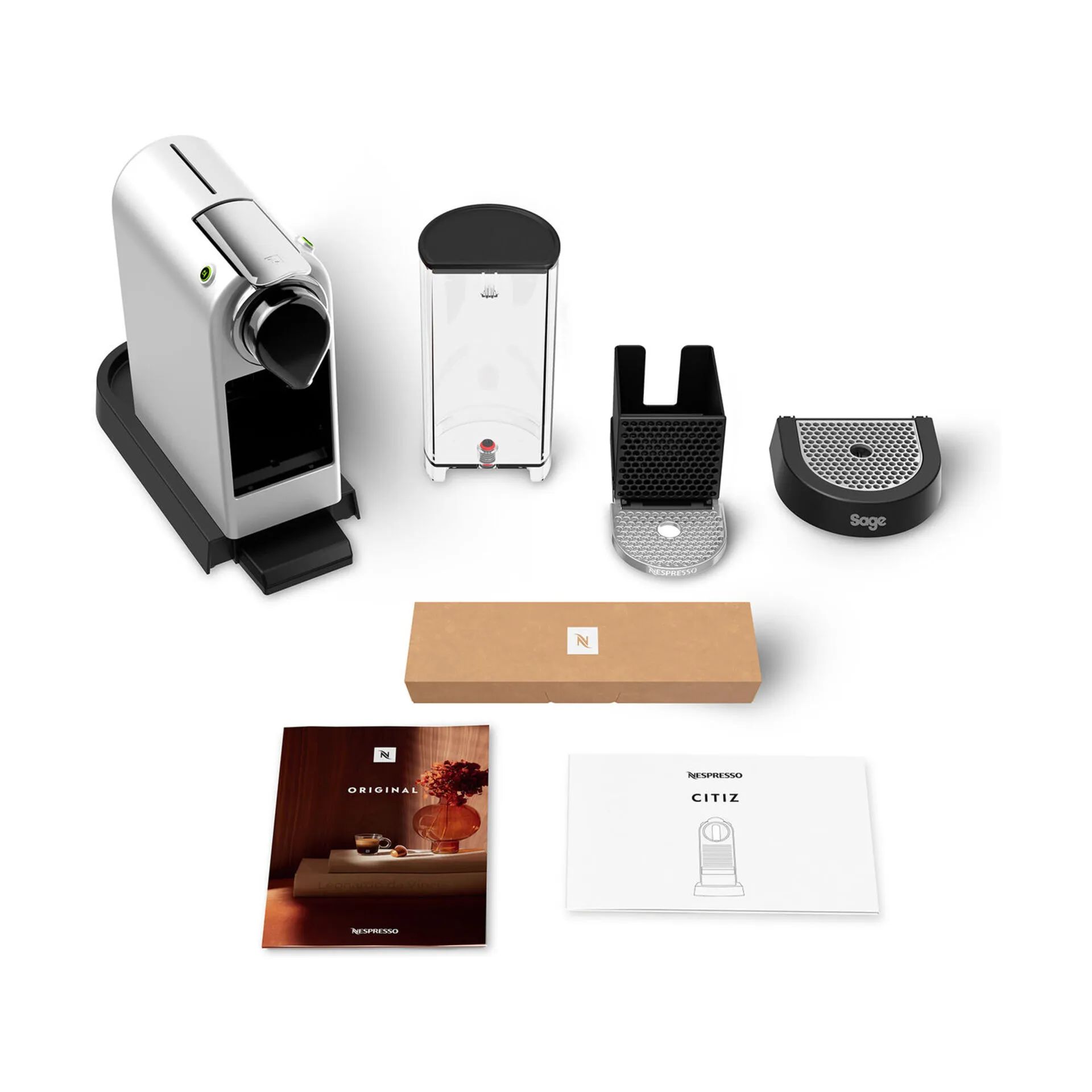 Sage Nespresso kapselmaskiner CitiZ 630 Kapsel Kaffemaskine i Silver, 3