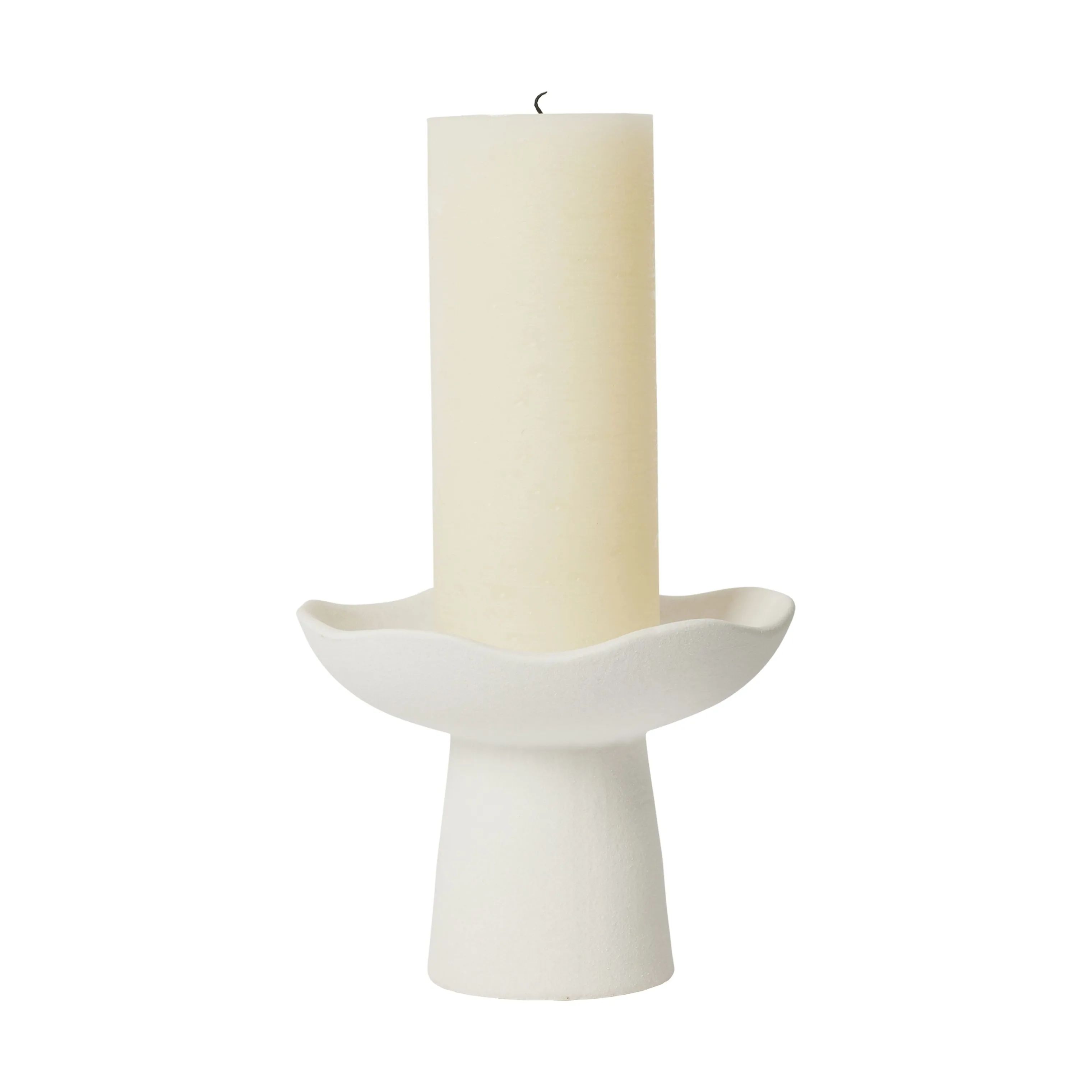 Broste Copenhagen Bloklysestage Momo Lysestage i Hvid , 12 cm, 4
