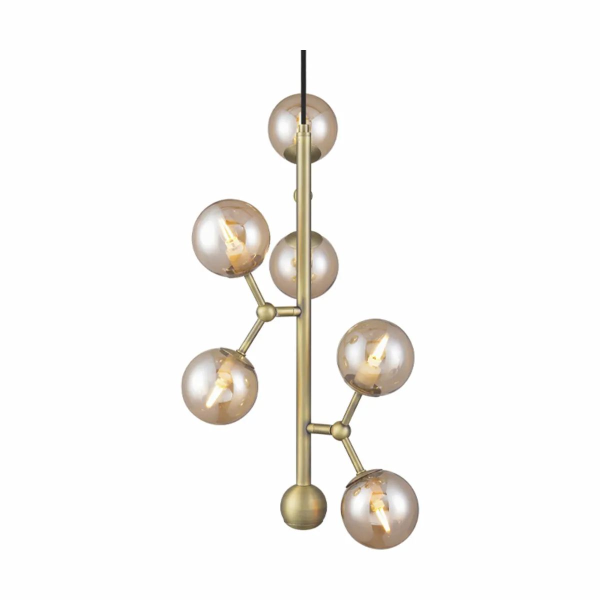 Halo Design Pendler Atom Vertical Pendel i Messing, 1