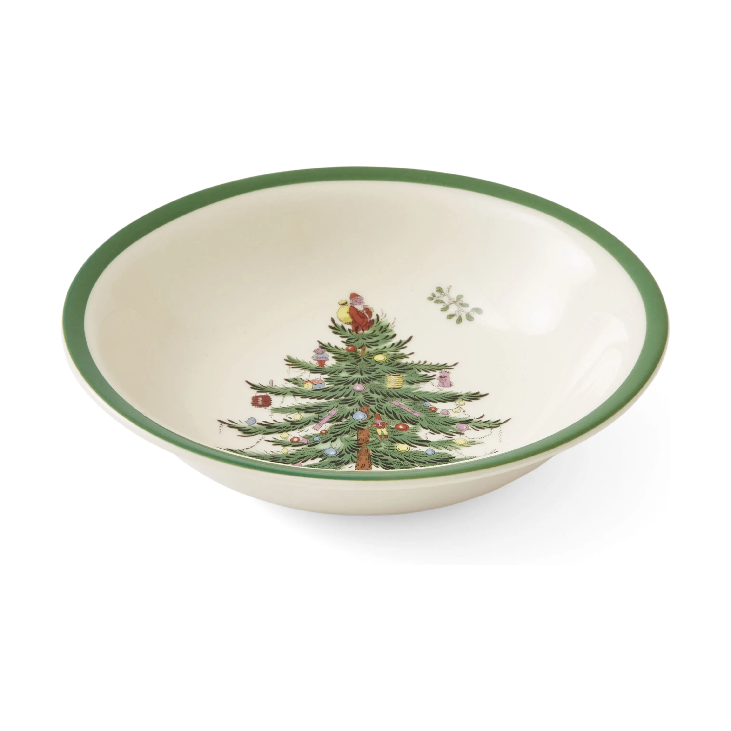 Spode Dybe tallerkener Christmas Tree Dyb Tallerken i Hvid/grøn/rød, 4
