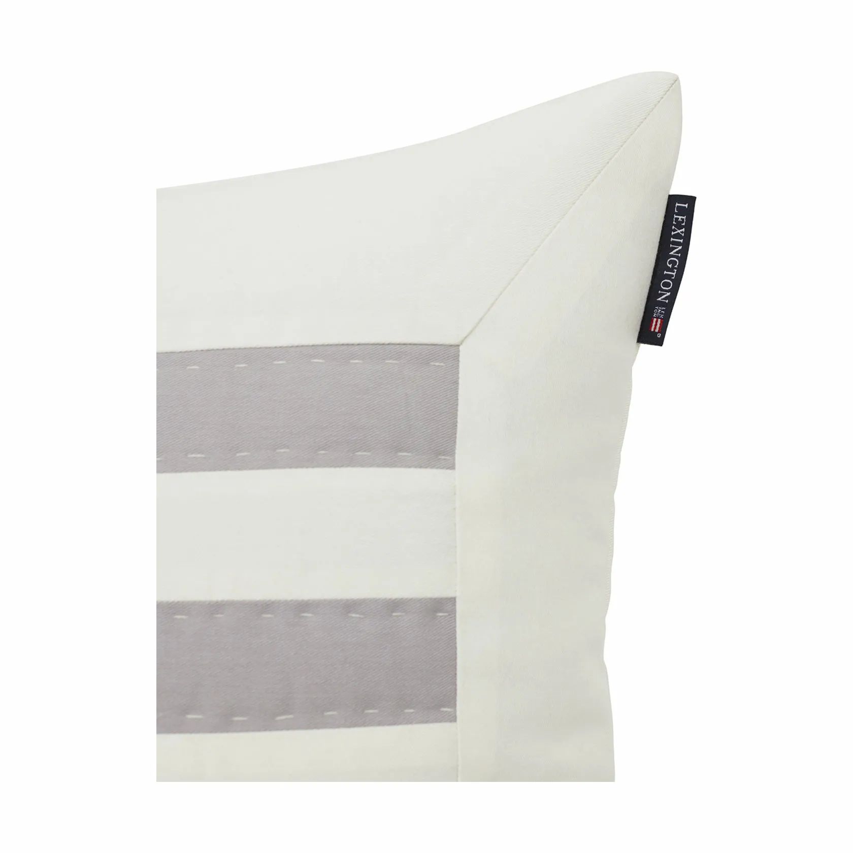 Lexington Pyntepudebetræk Arts & Crafts Cotton Twill Pudebetræk i Off White/Gray, 4
