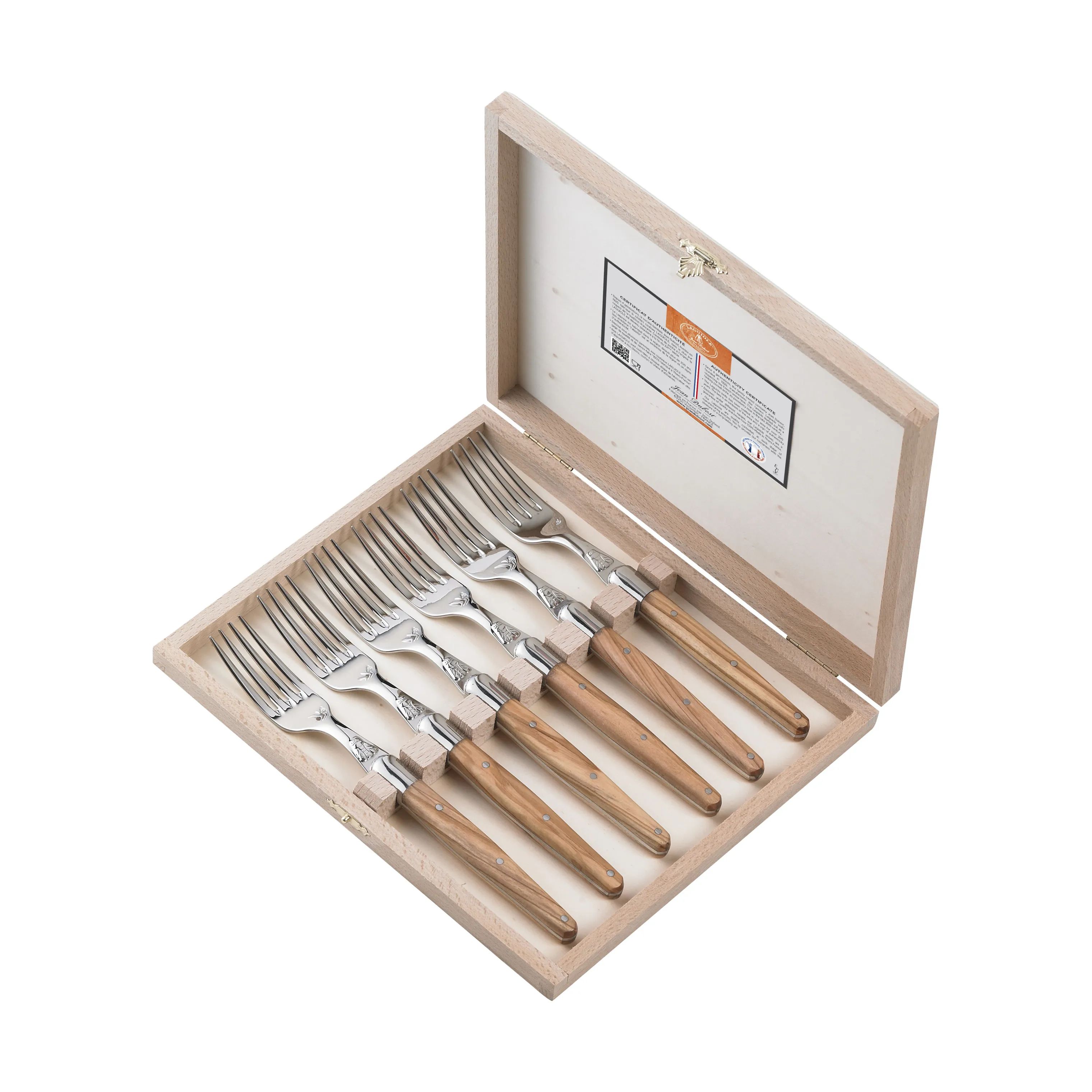 Jean Dubost Bordgafler Laguiole Gaffel - 6 stk. i Brun, 1