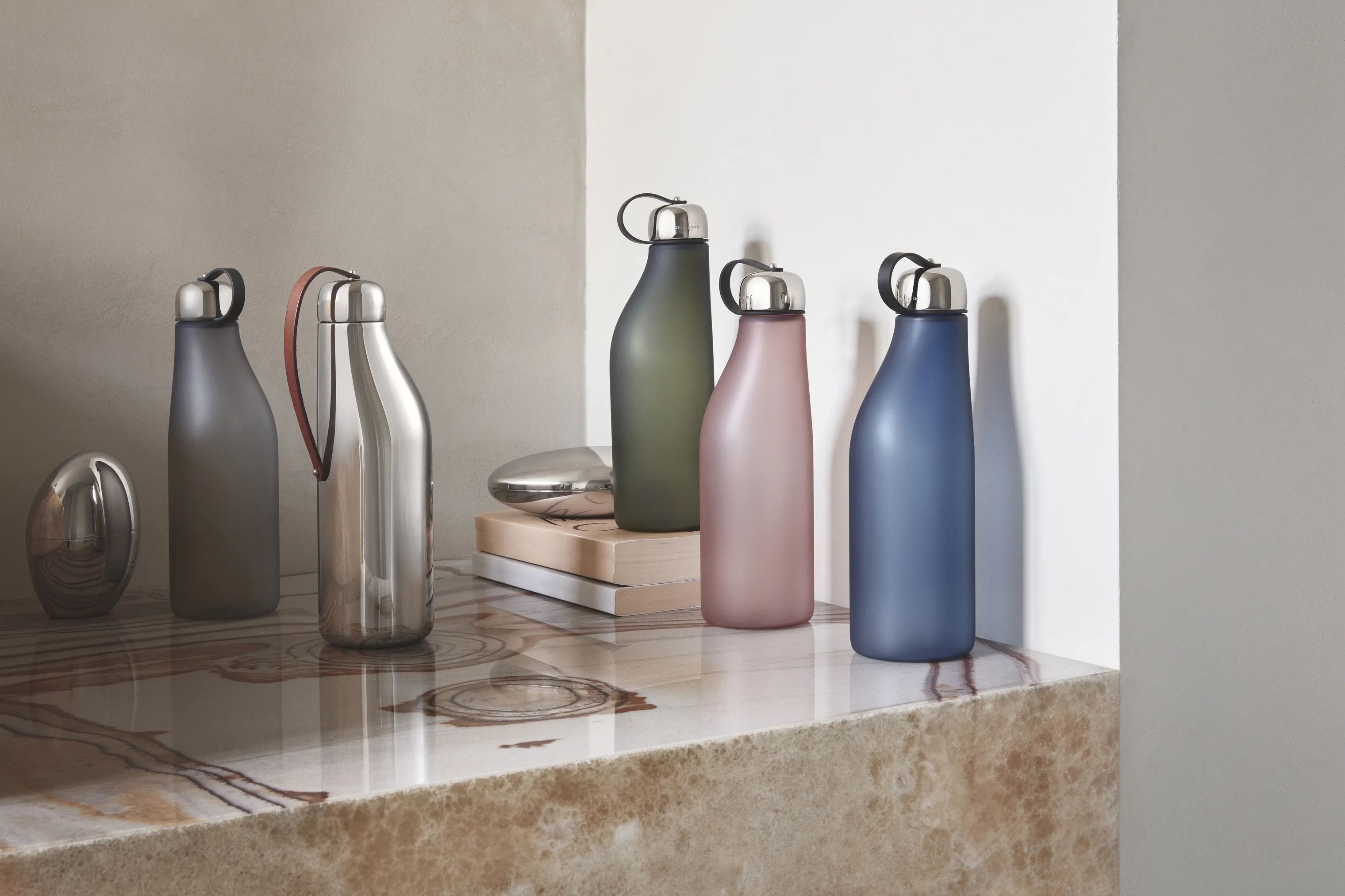 Georg Jensen Drikkedunke Sky Drikkeflaske i Stål/grå, 2
