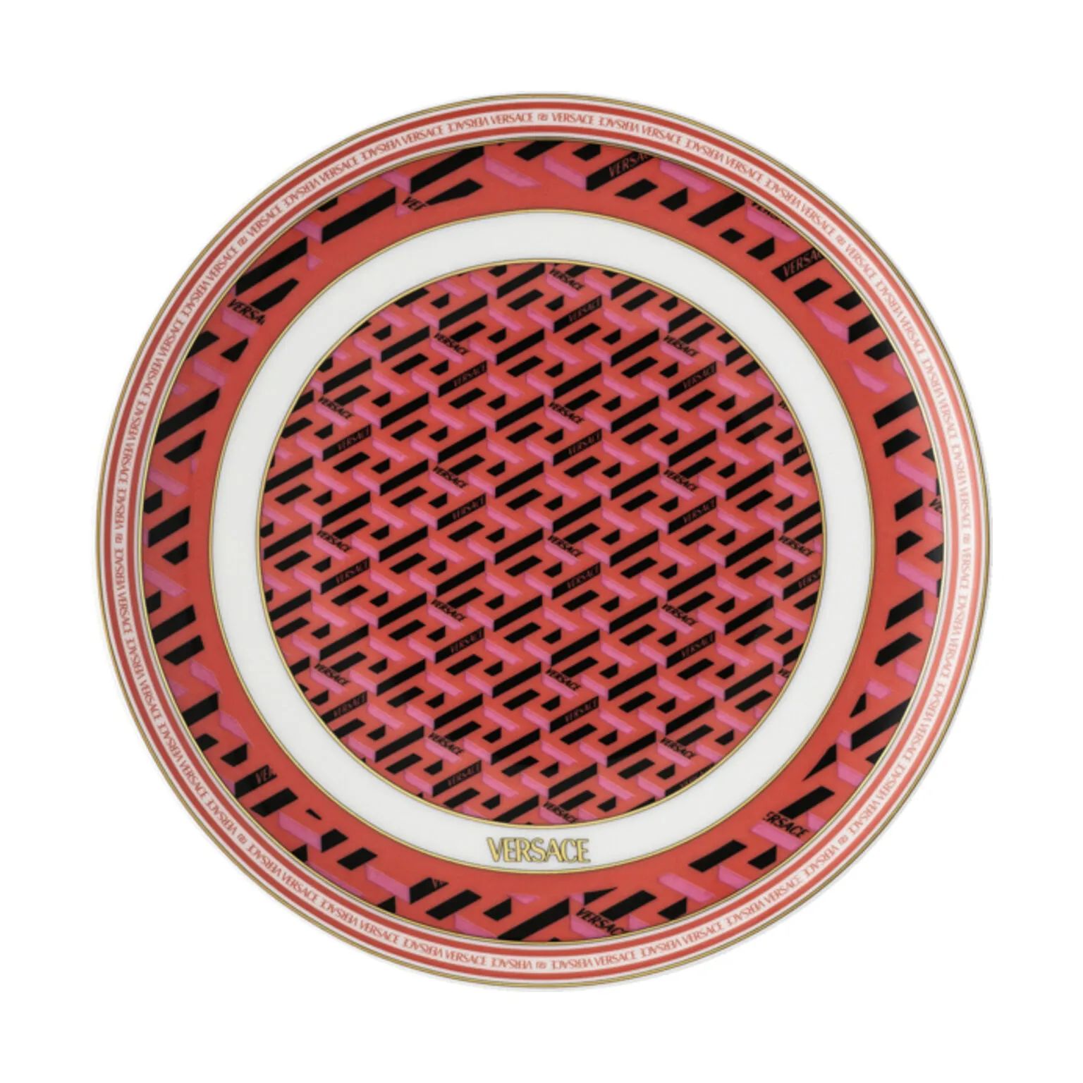 Versace Kagetallerkener Signature Frokosttallerken i Rød, 1