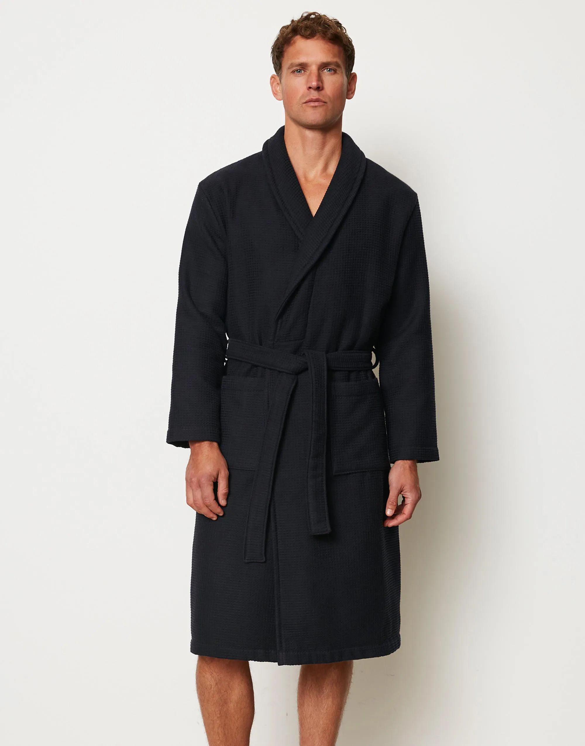 Essenza Morgenkåber Premium Badekåbe i Dark Navy, Mand - L, 2