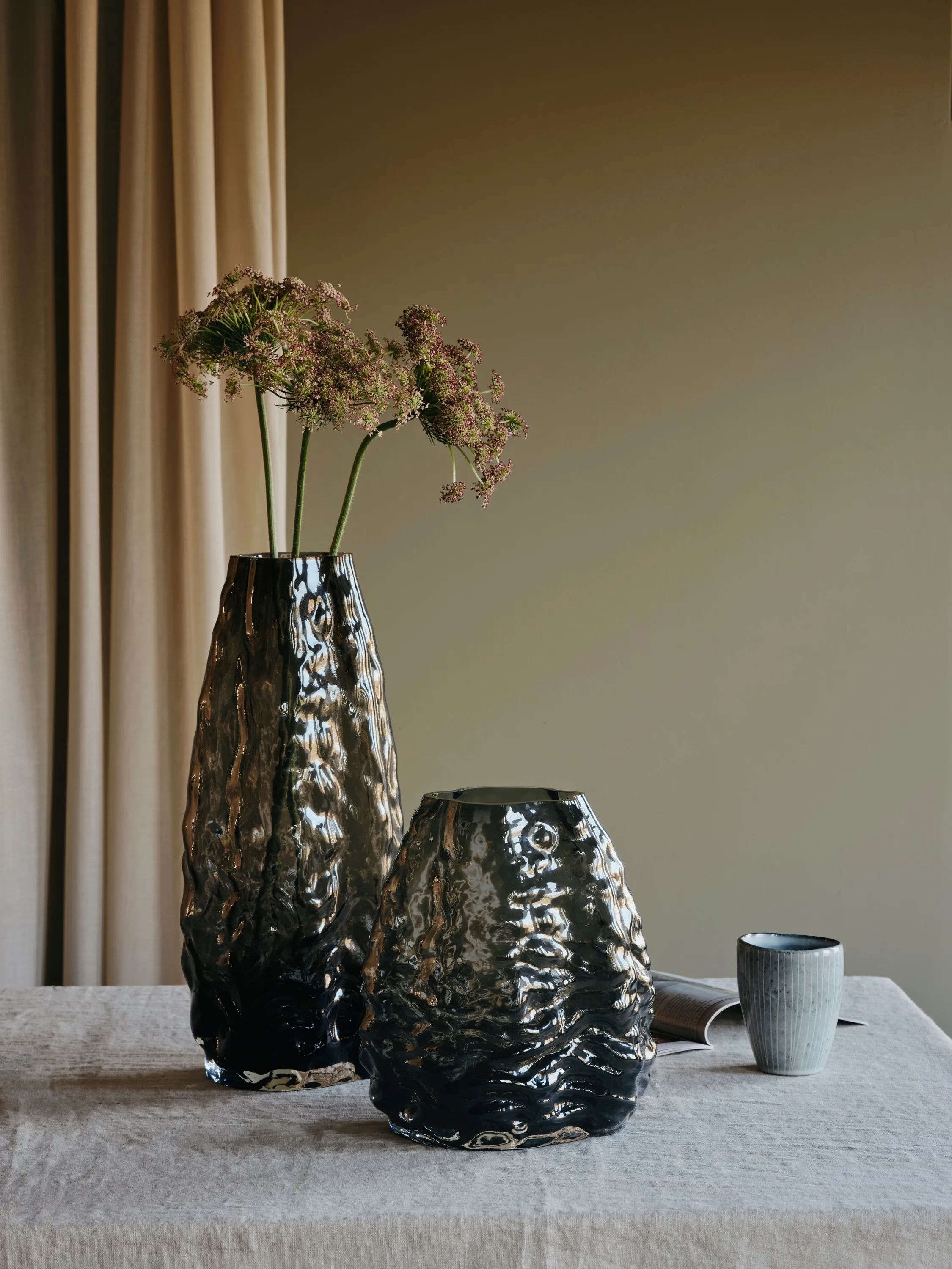 Broste Copenhagen Vaser Milla Vase i Grå, 41 cm, 2