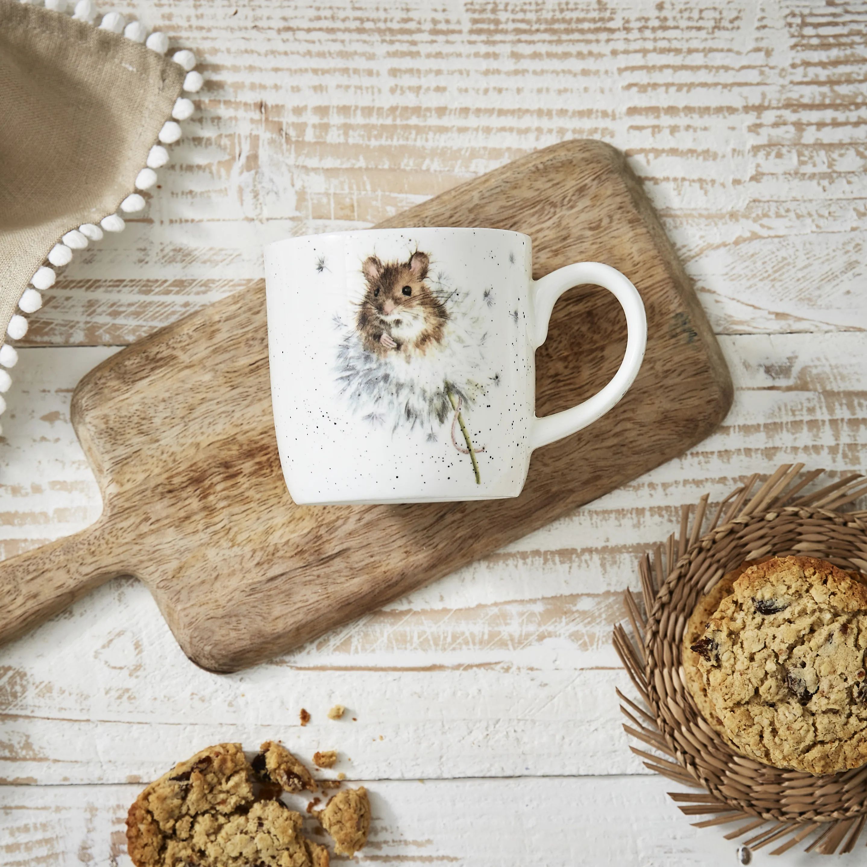 Royal Worcester Krus og kopper med hank Wrendale Krus - Country mice i Sød mus, 2