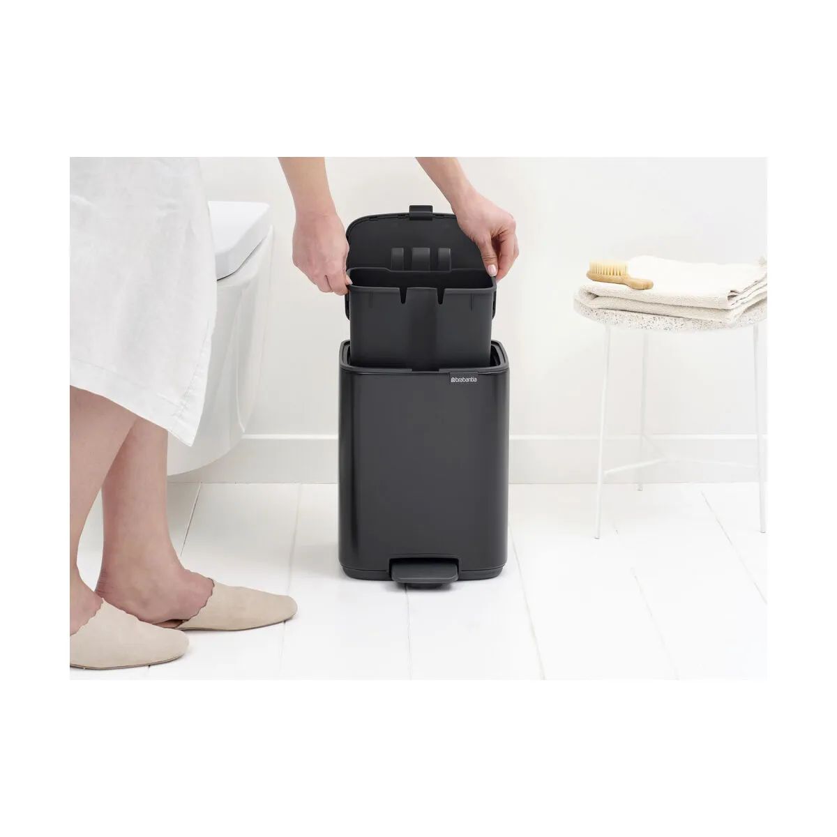 Brabantia Pedalspande Bo Pedalspand i Mat sort, 7 L, 4