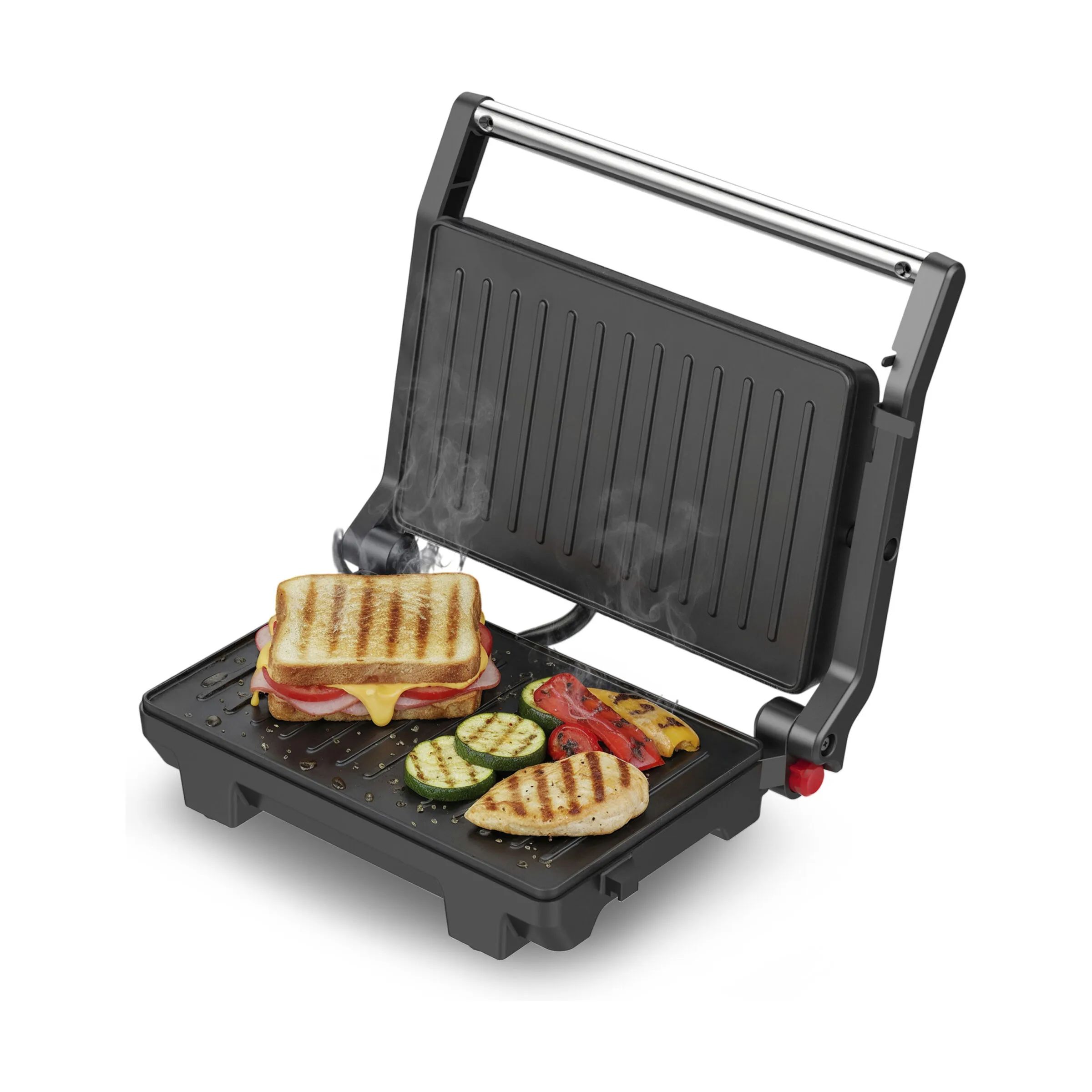 Sogo Bordgrill Sandwichgrill i sort/sølv, 3