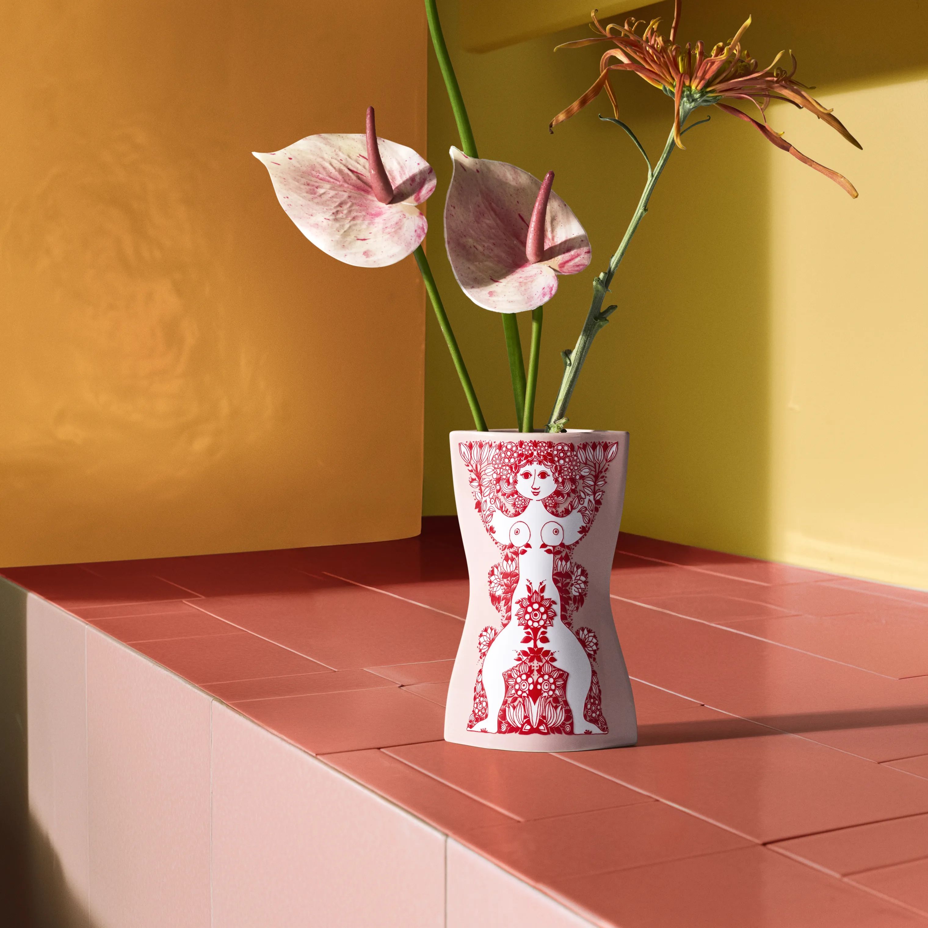 Bjørn Wiinblad Vaser Nina Vase i Pink/Rød, 3