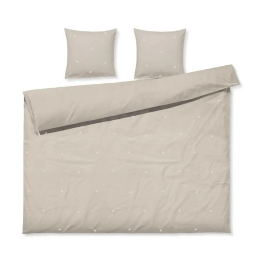 Juna Sengetøj Daisy Sengetøj i Sand/Hvid, B200 x L220 cm, 1