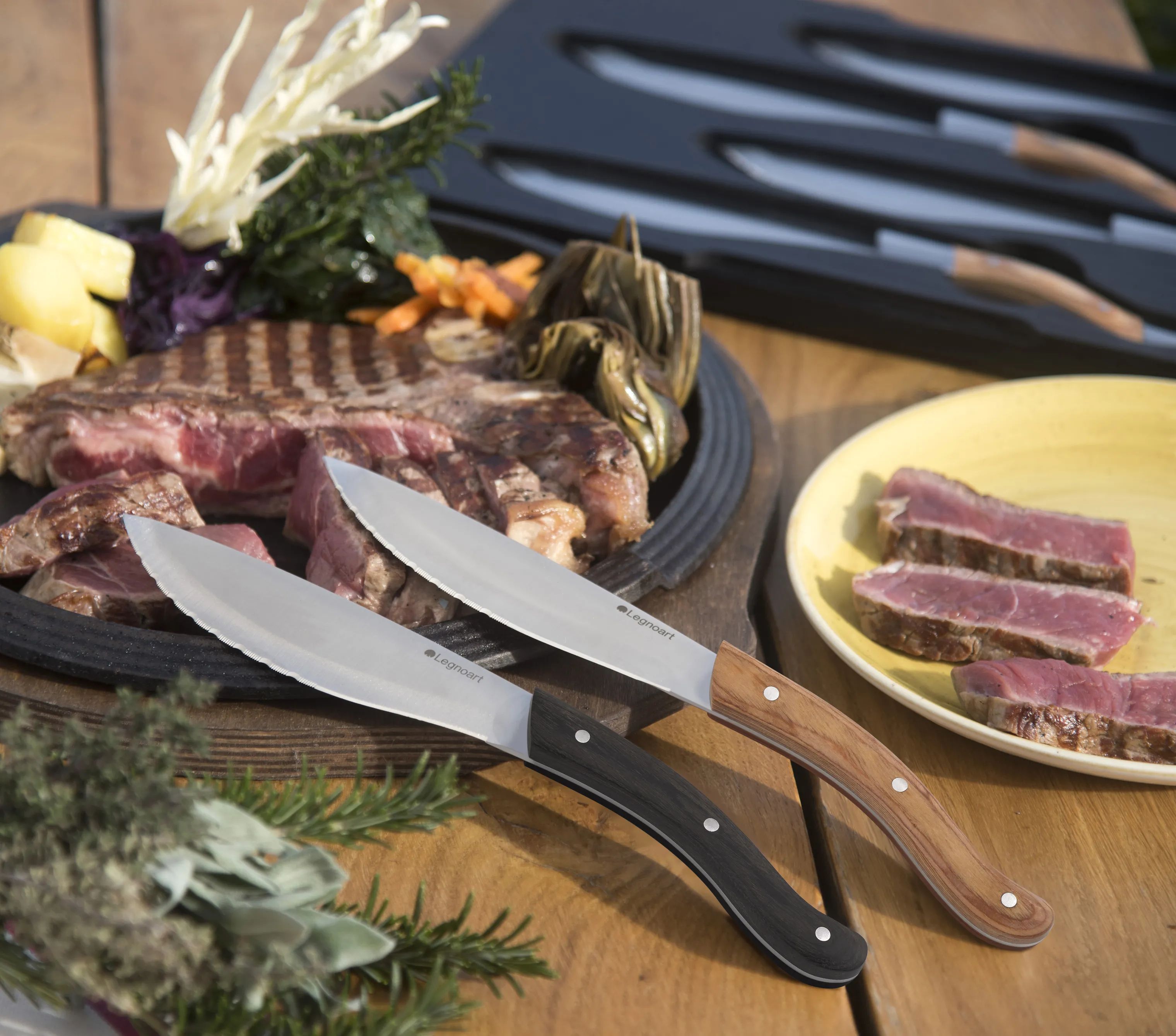 Legnoart Steakknive Tomhawk Tomahawk Steakknive - 4 stk. i Mørkt træ, 2