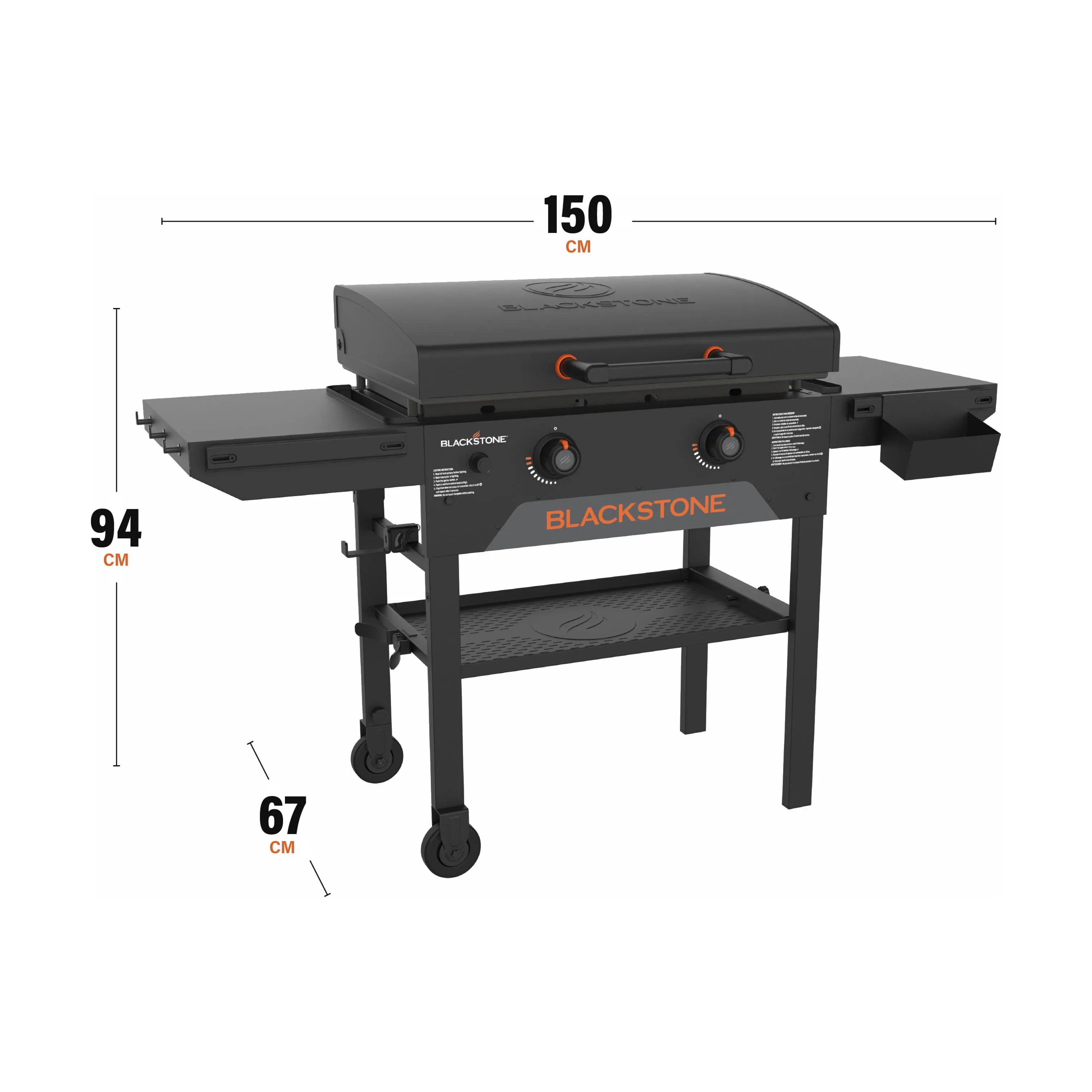 Blackstone plancha grill Omnivore 28" Plancha BBQ Gasgrill m. låg i 28", 4