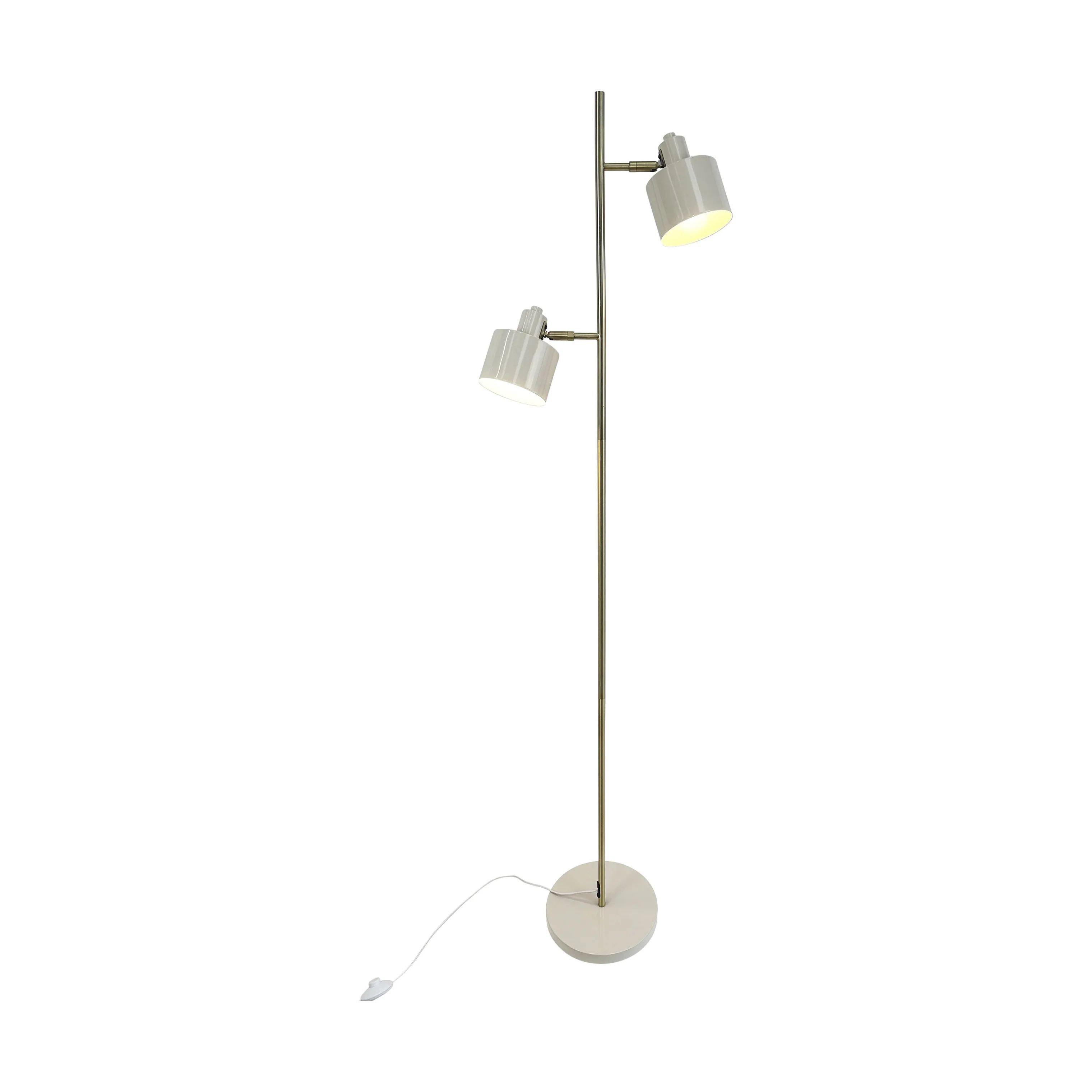 Dyberg Larsen Gulvlamper Ocean Gulvlampe i Beige/ Messing, 1
