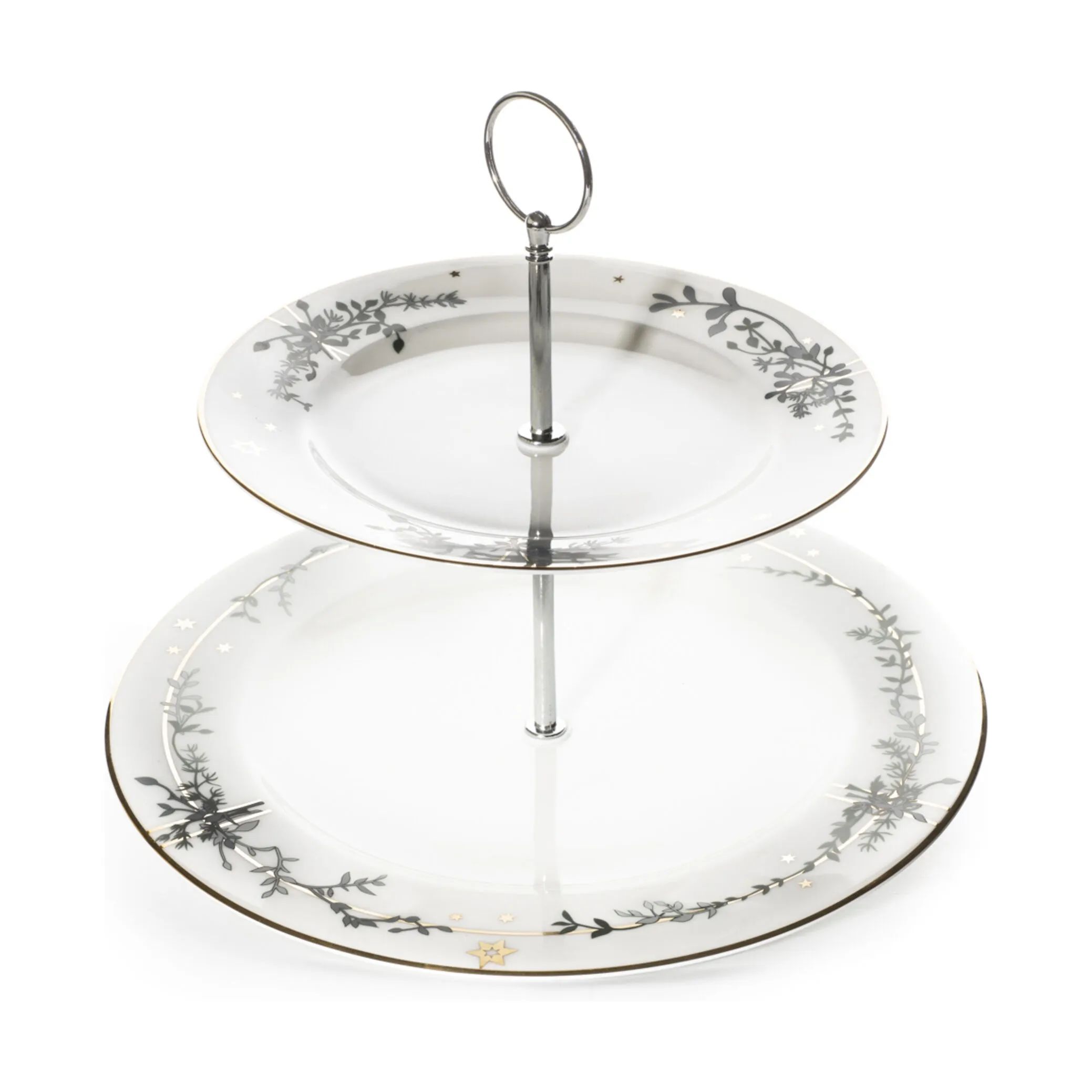Jette Frölich Design Etagere Vinterstjerner Etagere i Grøn/guld, 1