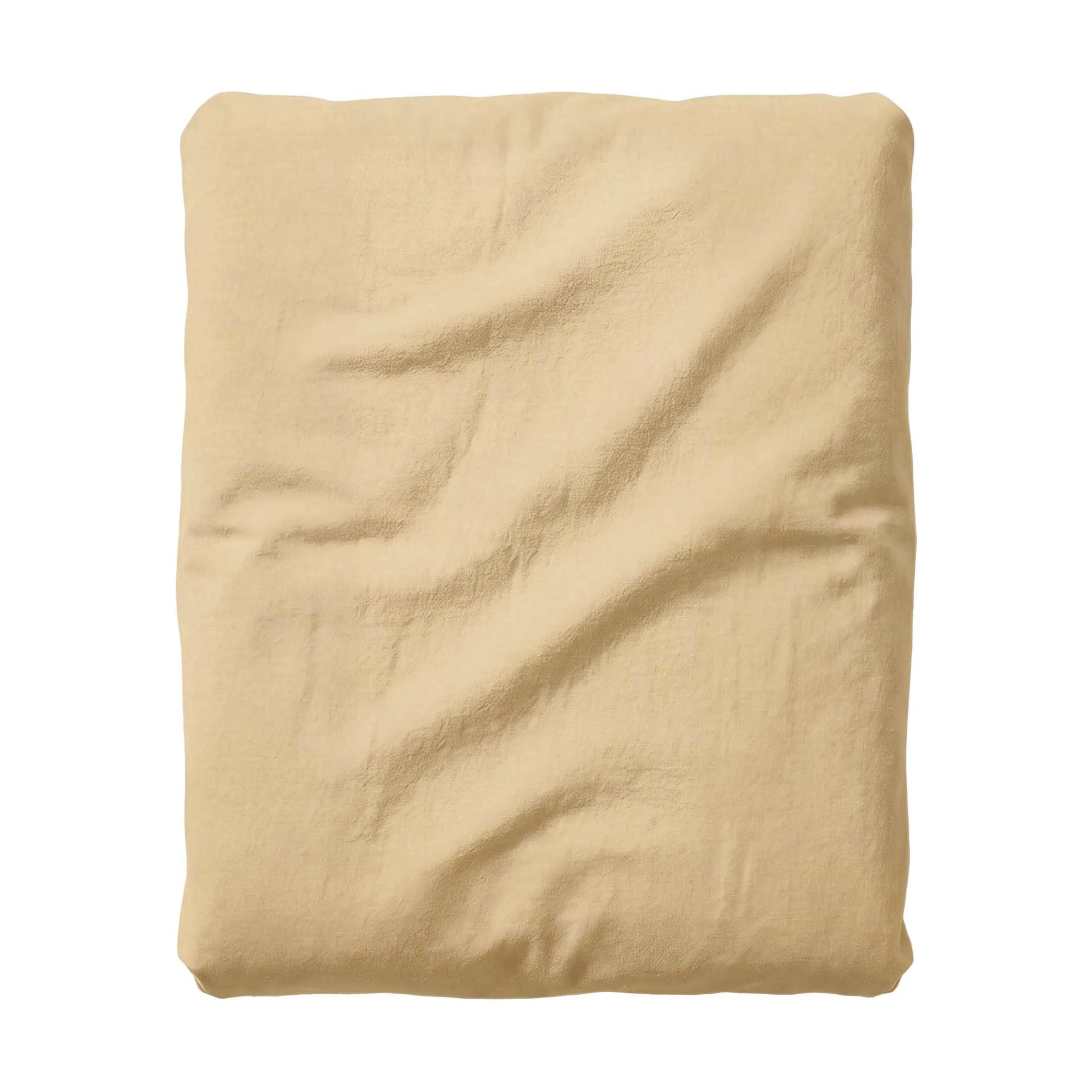 Essenza Lagner Fine Organic Jersey Topmadraslagen i Yellow straw, B160 x L220 cm, 1