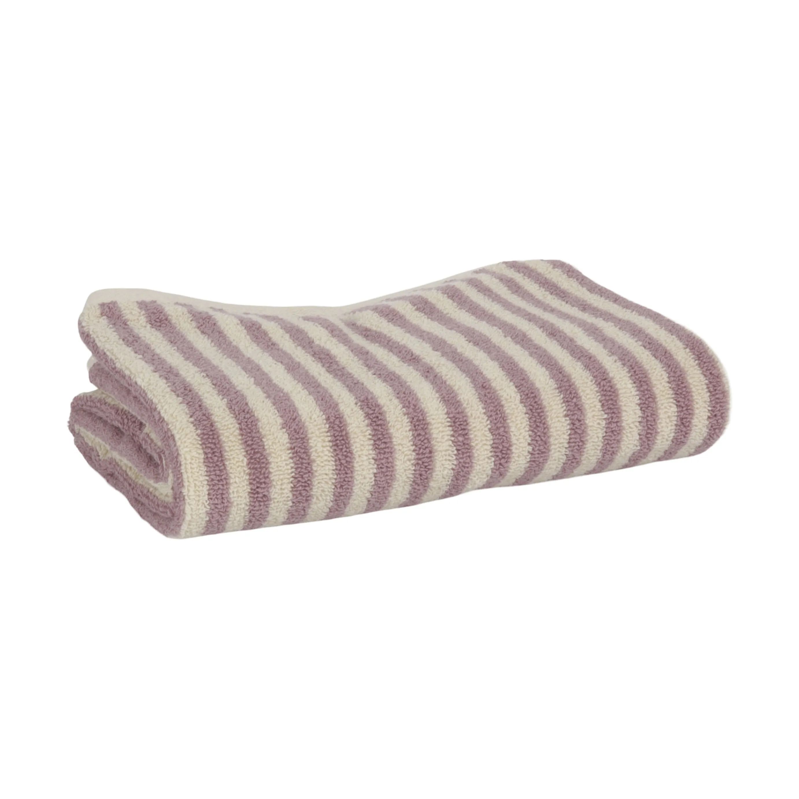 CASA Living Håndklæder Charmant Håndklæde i Rosa bred stribe, B50 x L100 cm, 1