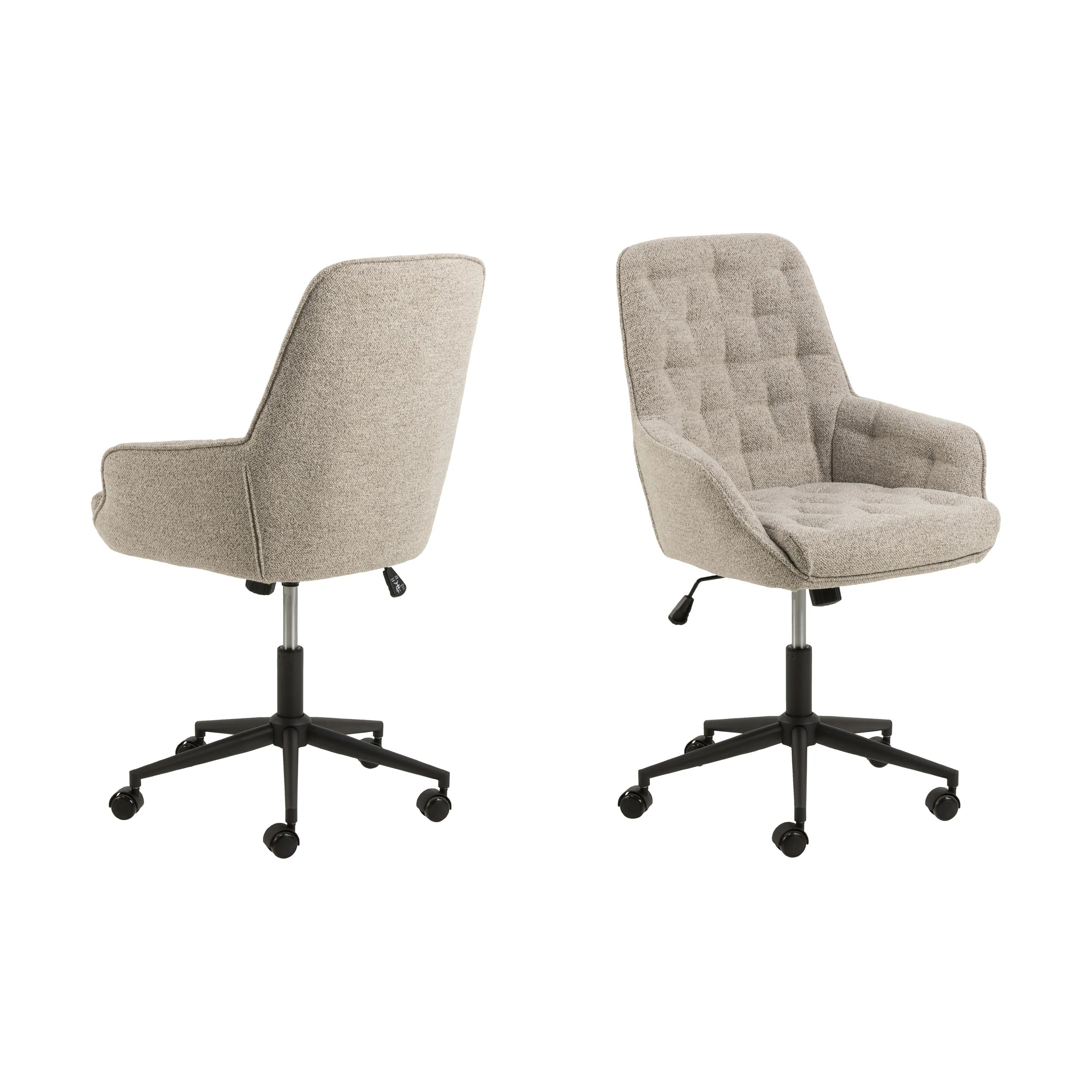CASA Living Skrivebordsstole Erik Skrivebordsstol i beige / mat sort, 3