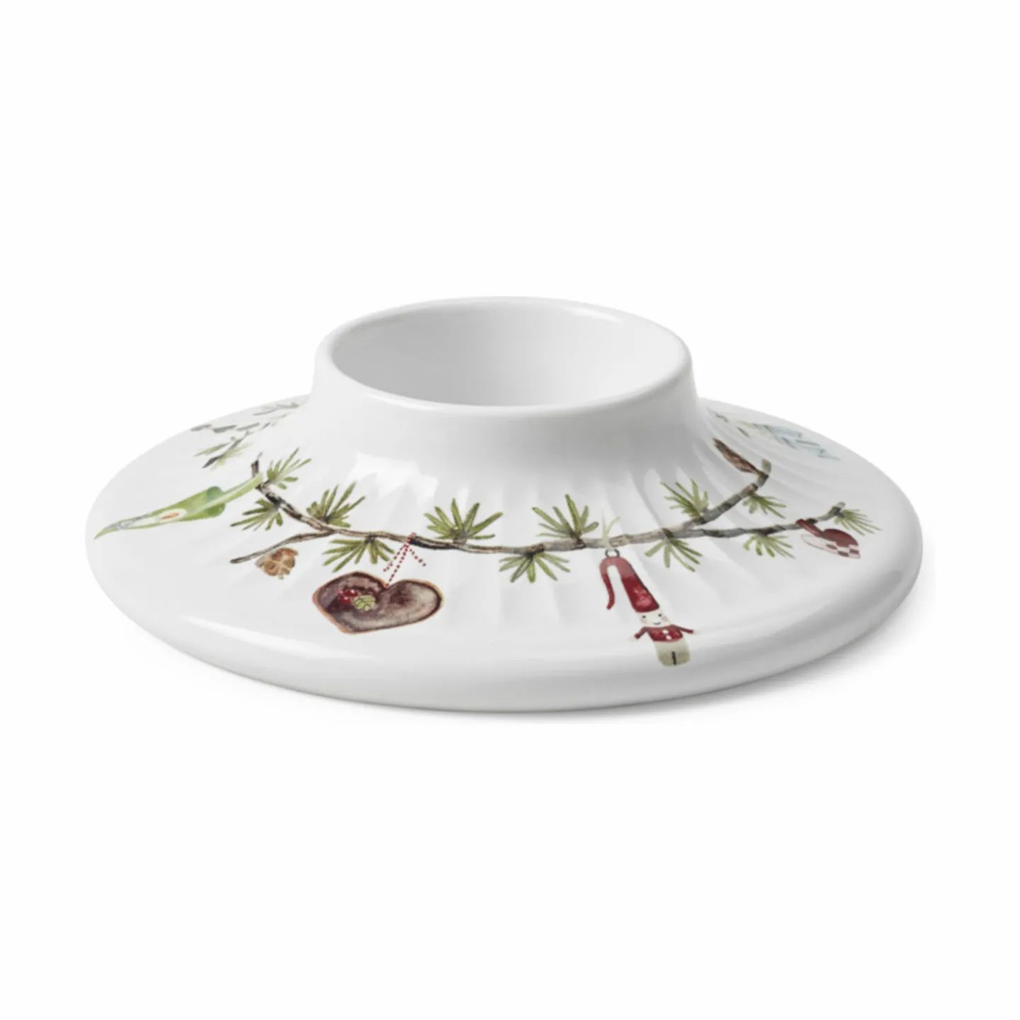 Kähler Bloklysestage Hammershøi Jul Bloklysestage i Hvid m. deko, 13 cm, 1