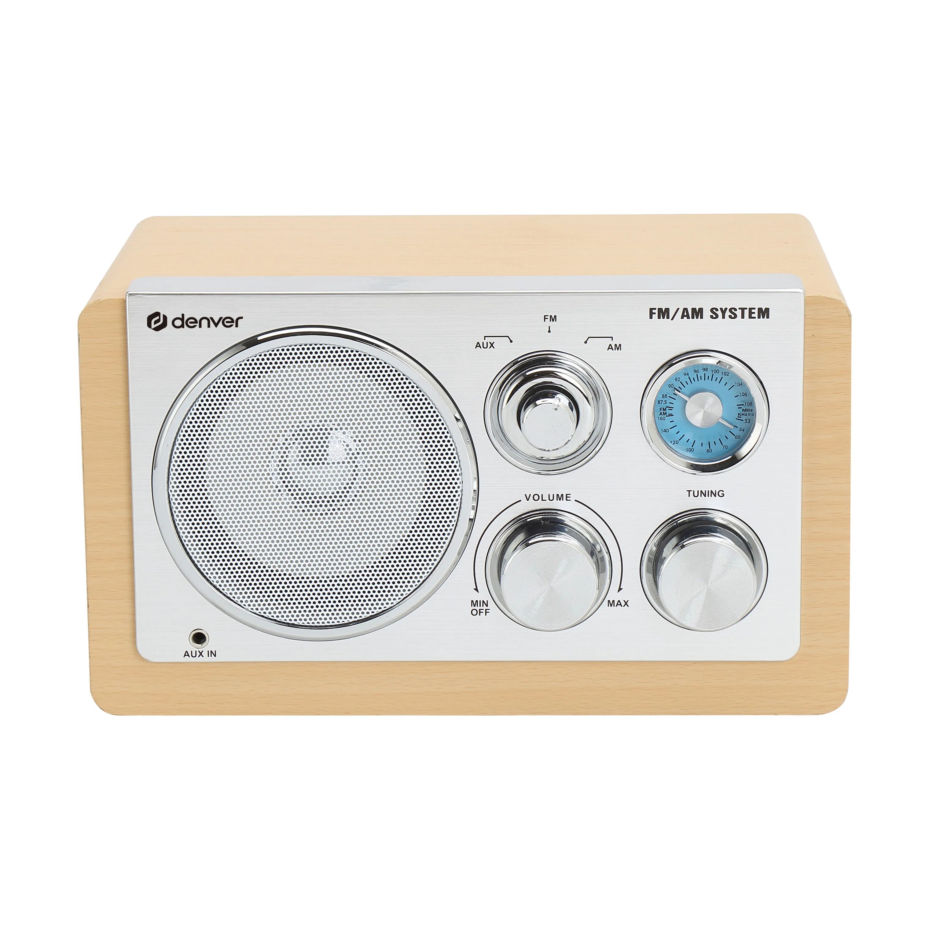 Denver Højtalere Analog Radio i Lyst træ, 2