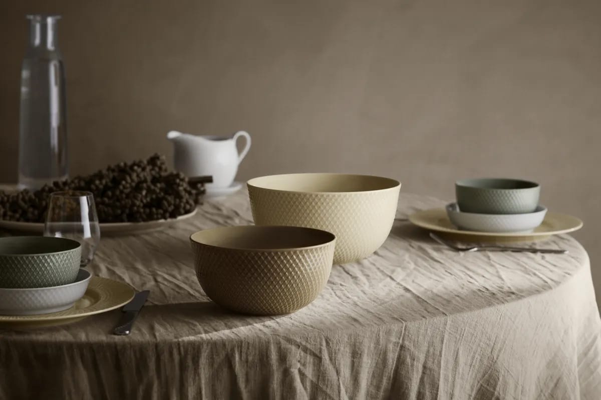 Lyngby Porcelæn Skåle Rhombe Earth Skål i Clay, 2