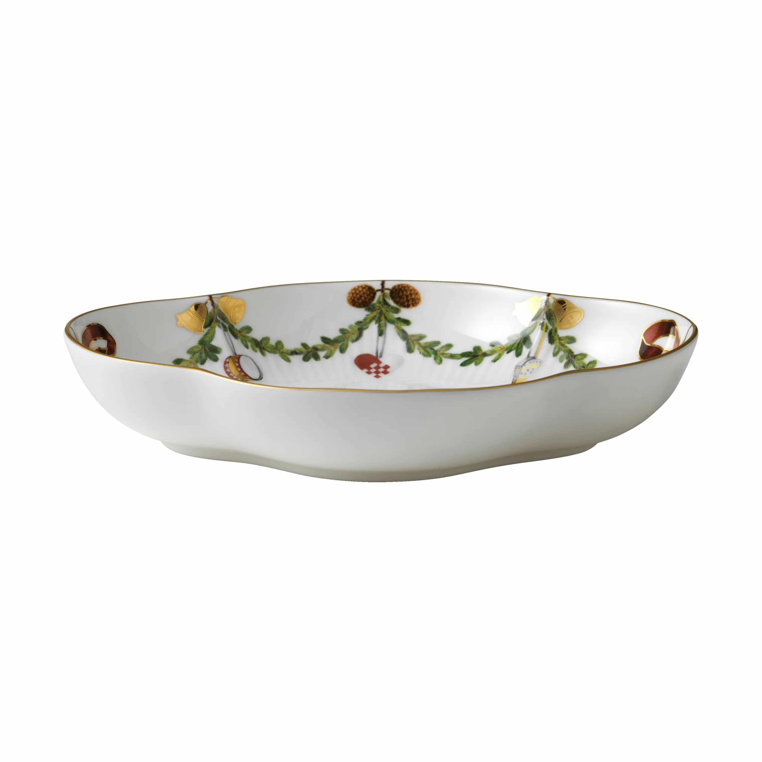 Royal Copenhagen Serveringsfade Stjerne Riflet Jul Fad i 22 cm, 4