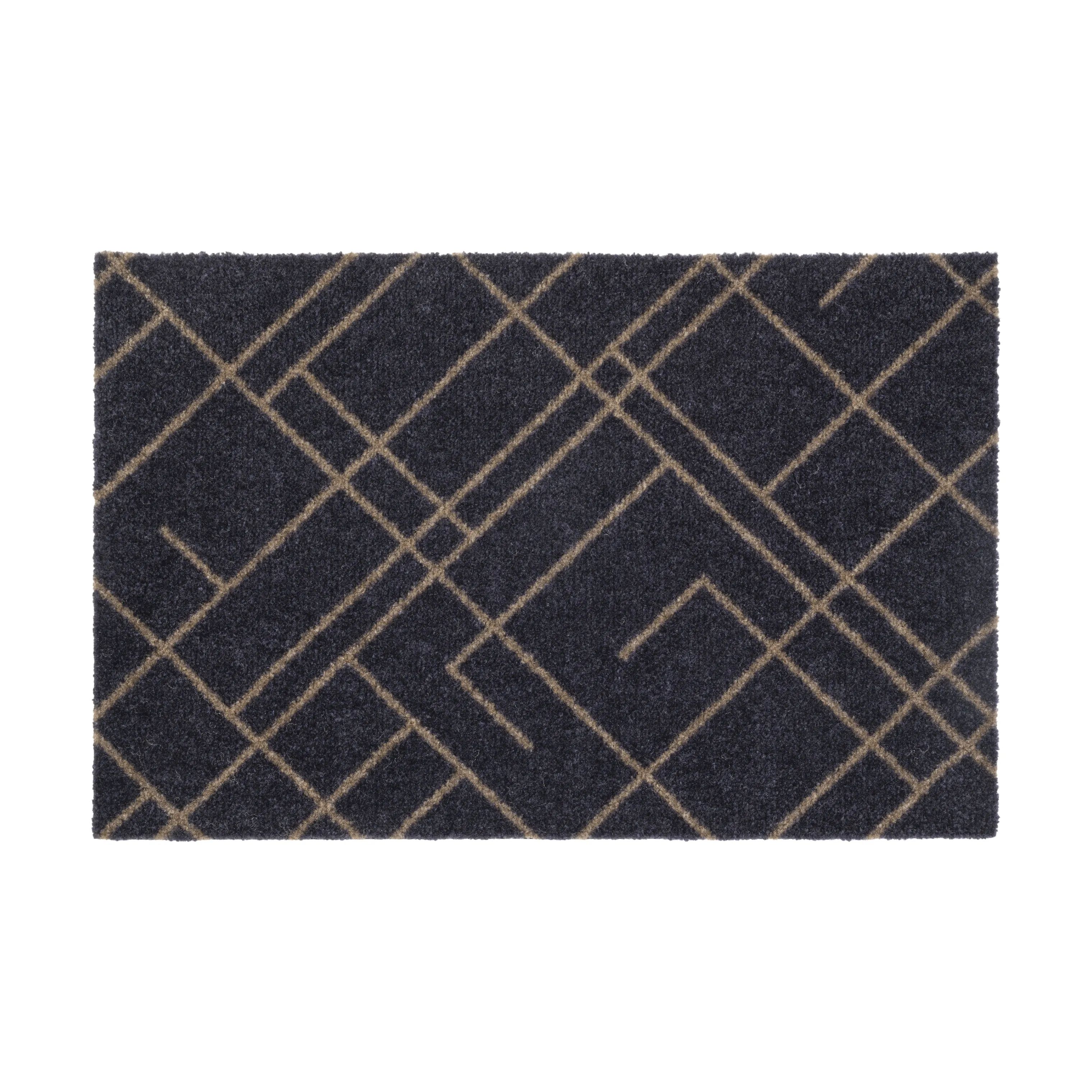 Tica Copenhagen Dørmåtter Lines Dørmåtte i blå, B60 x L40 cm, 1