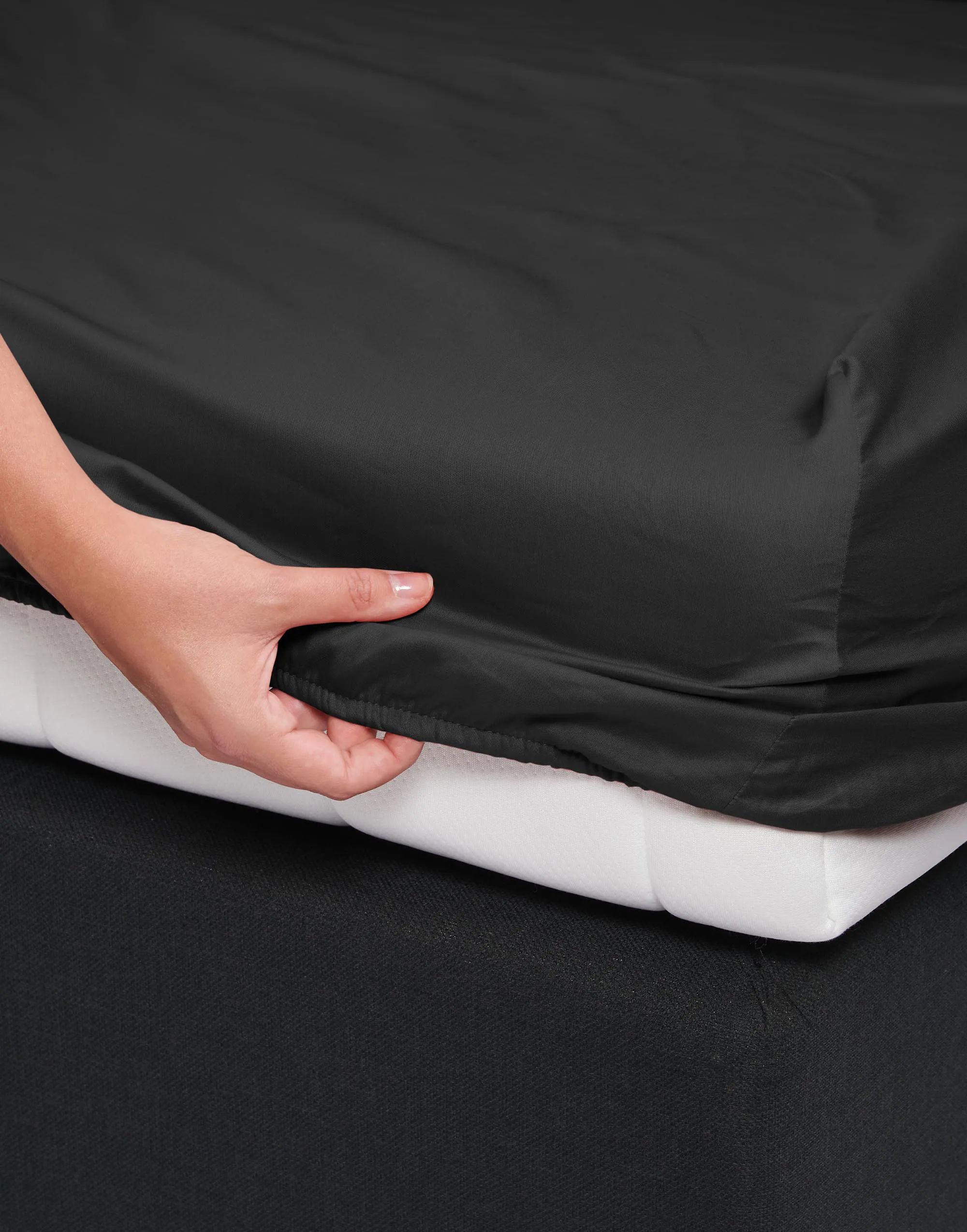 Essenza Lagner Satin Boxlagen i Antracit, B140 x L200 cm, 2