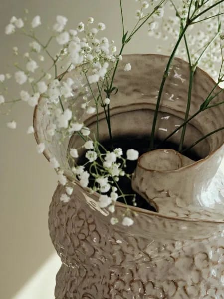 Broste Copenhagen Vaser Shelly Vase i Hvid, 2