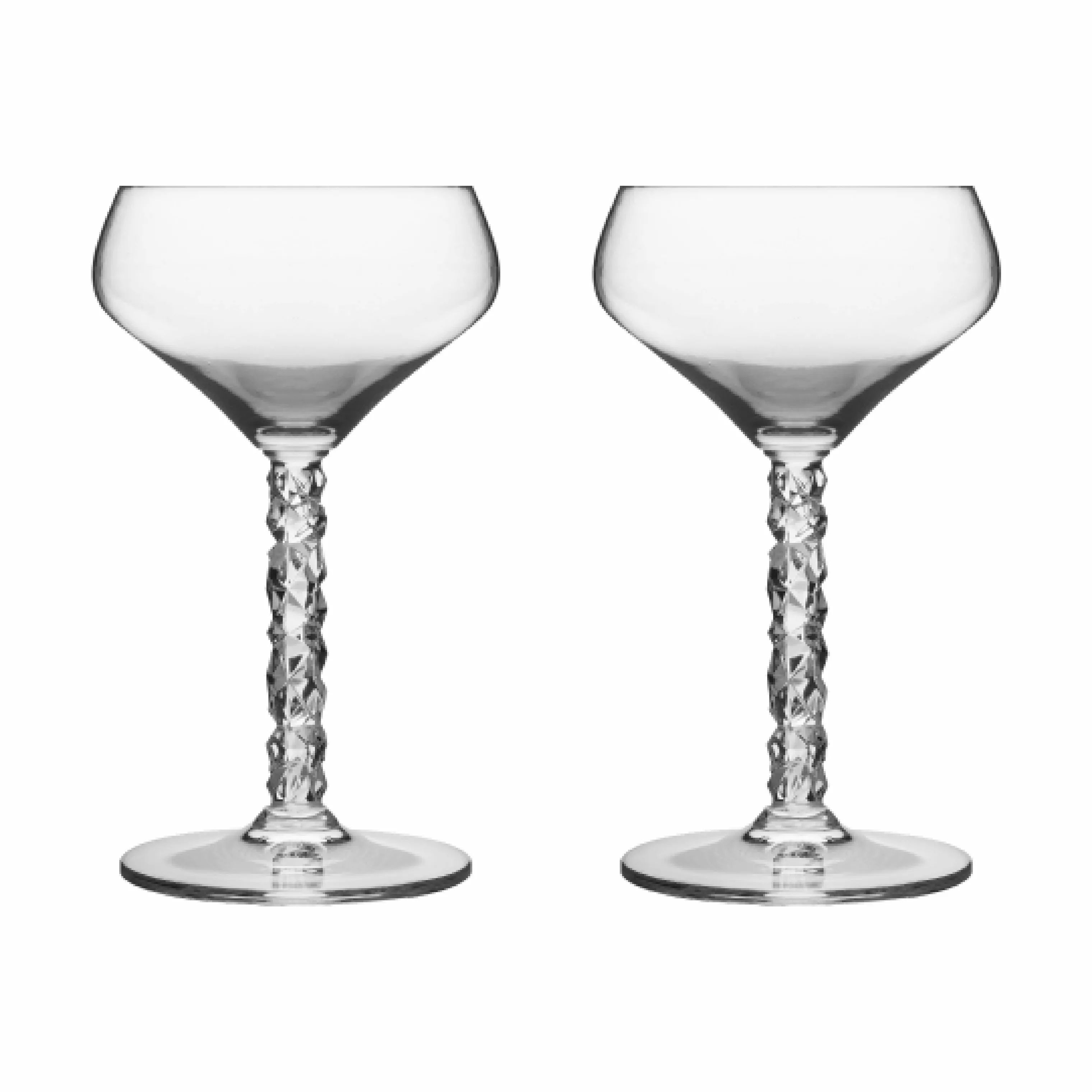 Orrefors Champagneglas Carat Coupe Champagneskål - 2 stk. i Klar, 1