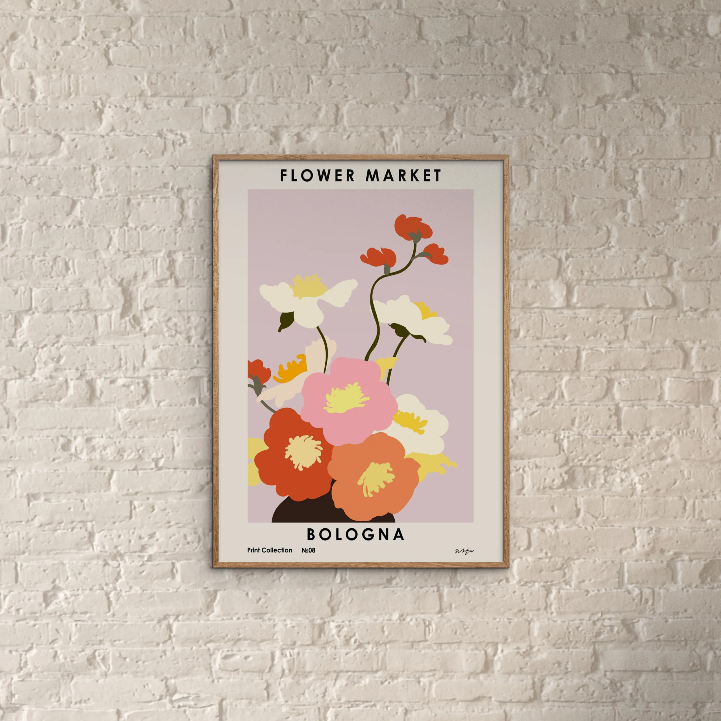 Poster&Frame Plakater Plakat - Flower Market i B30 x L40 cm, 3
