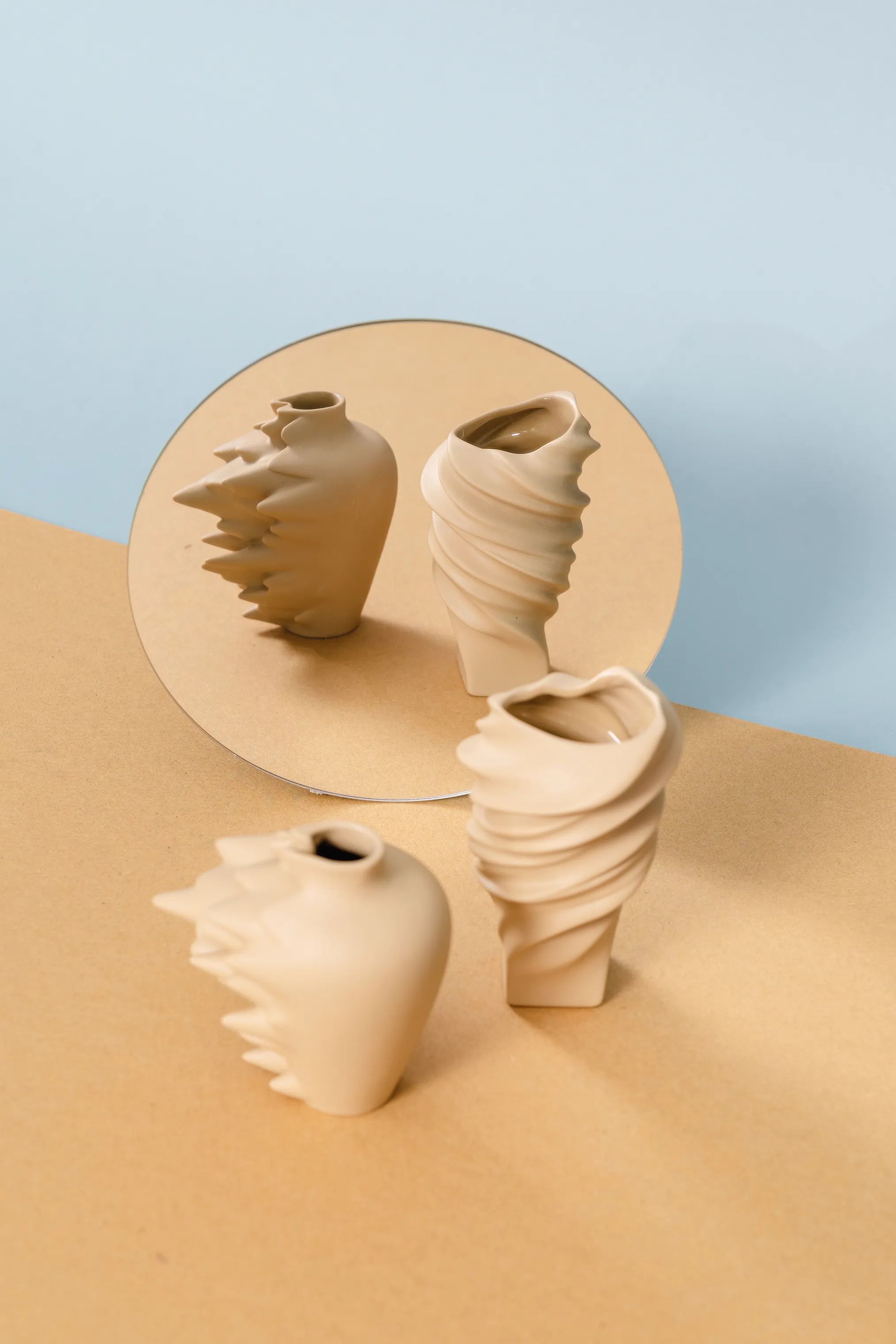 Rosenthal Vaser Squall Vase i Fossil, 11 cm, 2
