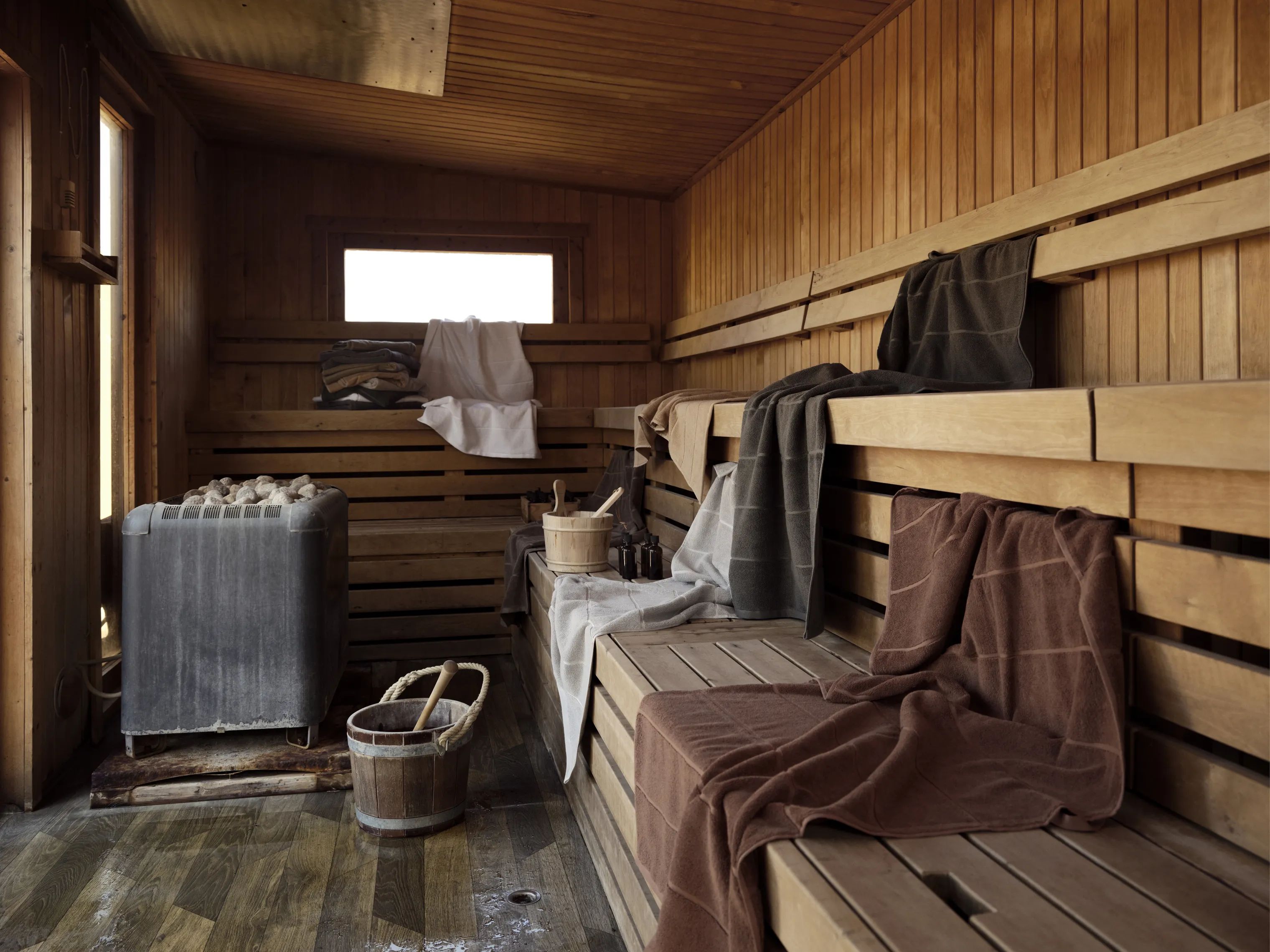 Zone Håndklæder Sauna Håndklæde i Grå, B50 x L100 cm, 2