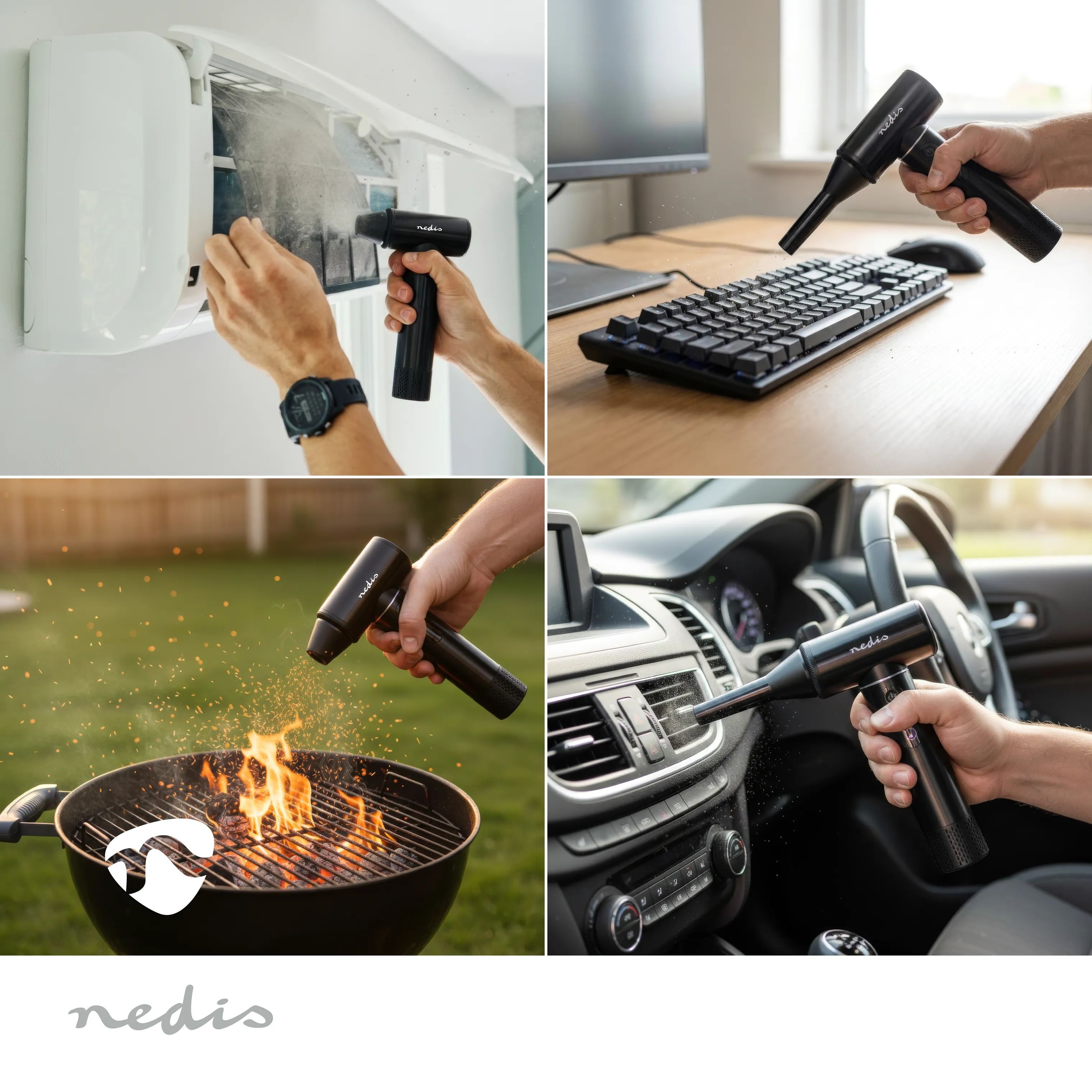 Nedis Øvrig rengøring Turbo Blæser i Sort, 2