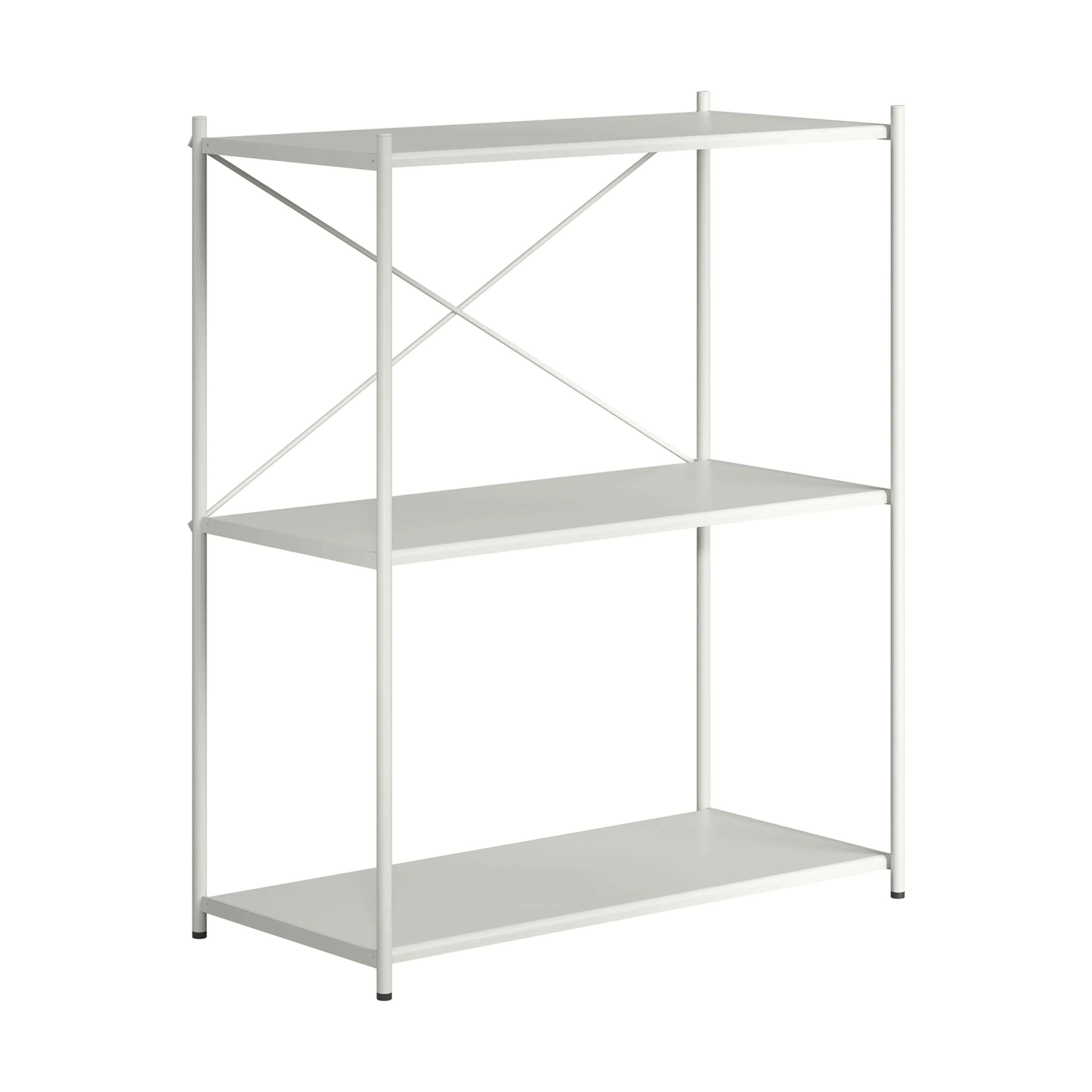 Novoform Reoler og tilbehør Arturo 3-Etagers reol i Light Grey, 91 cm, 2