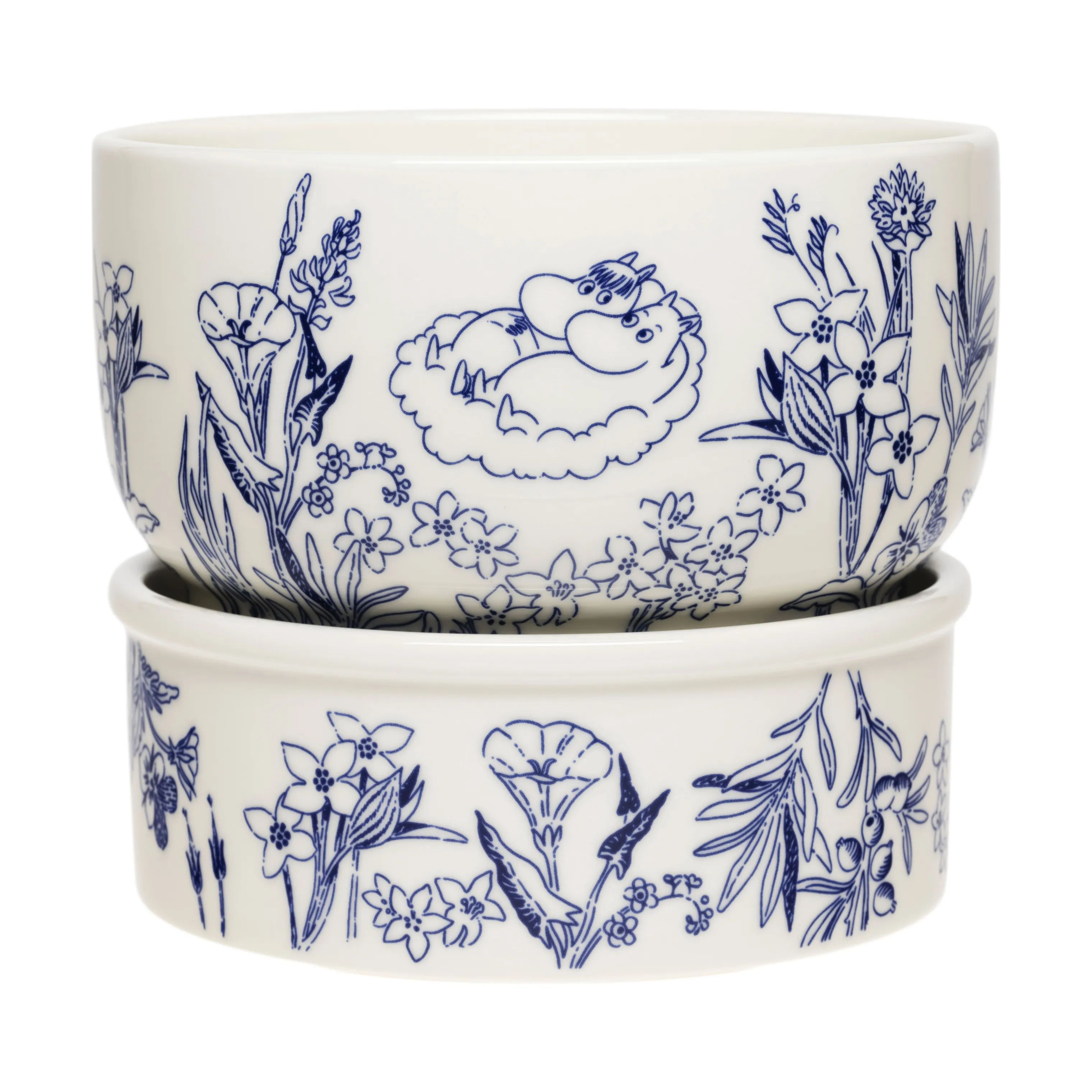 Moomin Arabia Urtepotteskjulere Haru Urtepotte i Hvid/blå, 17 cm, 3